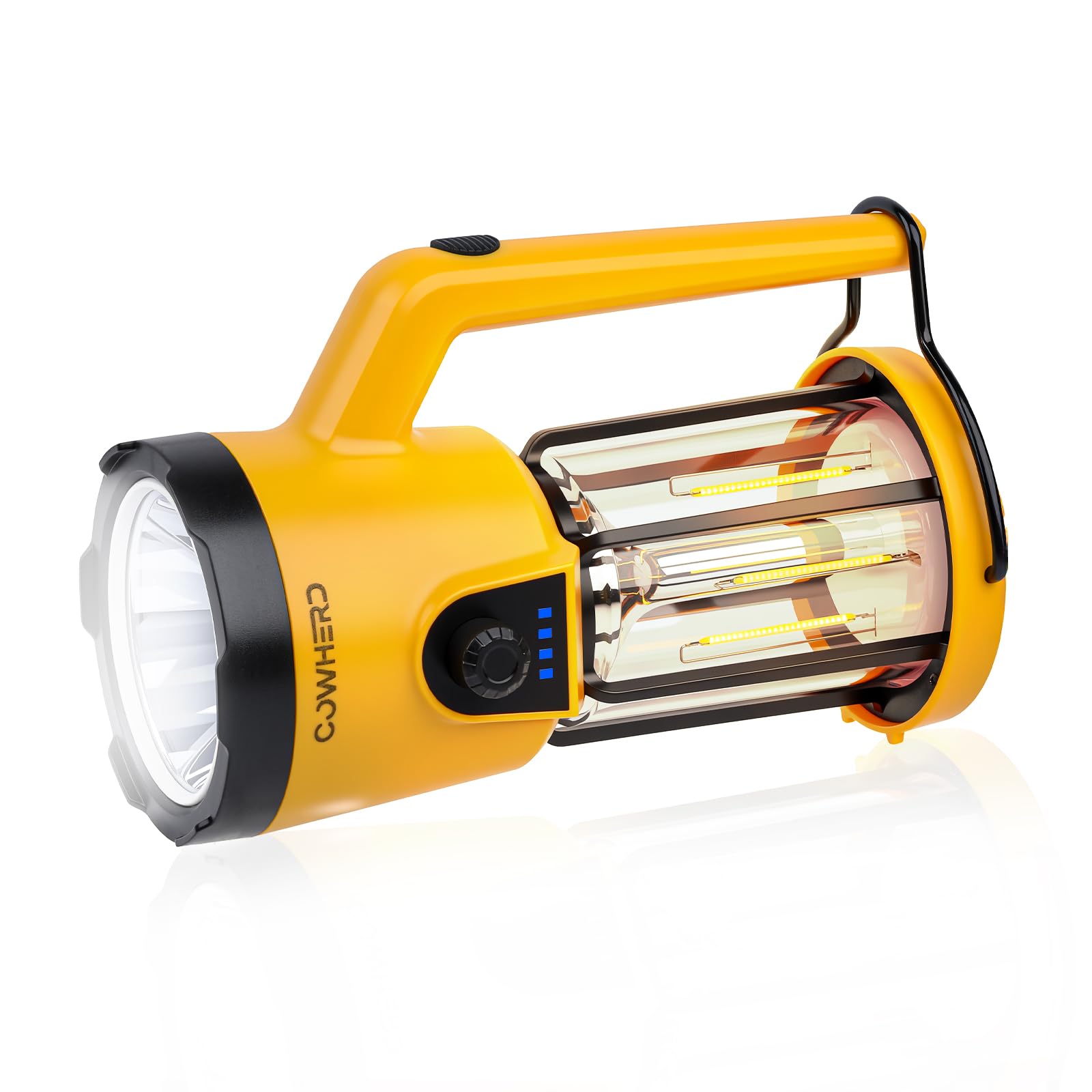 COWHERD Lanterns for Power Outages, LED Lantern Flashlight, 2000LM Rechargeable Camping Light, 4200mAh Battery, 4 Modes, 2625ft 