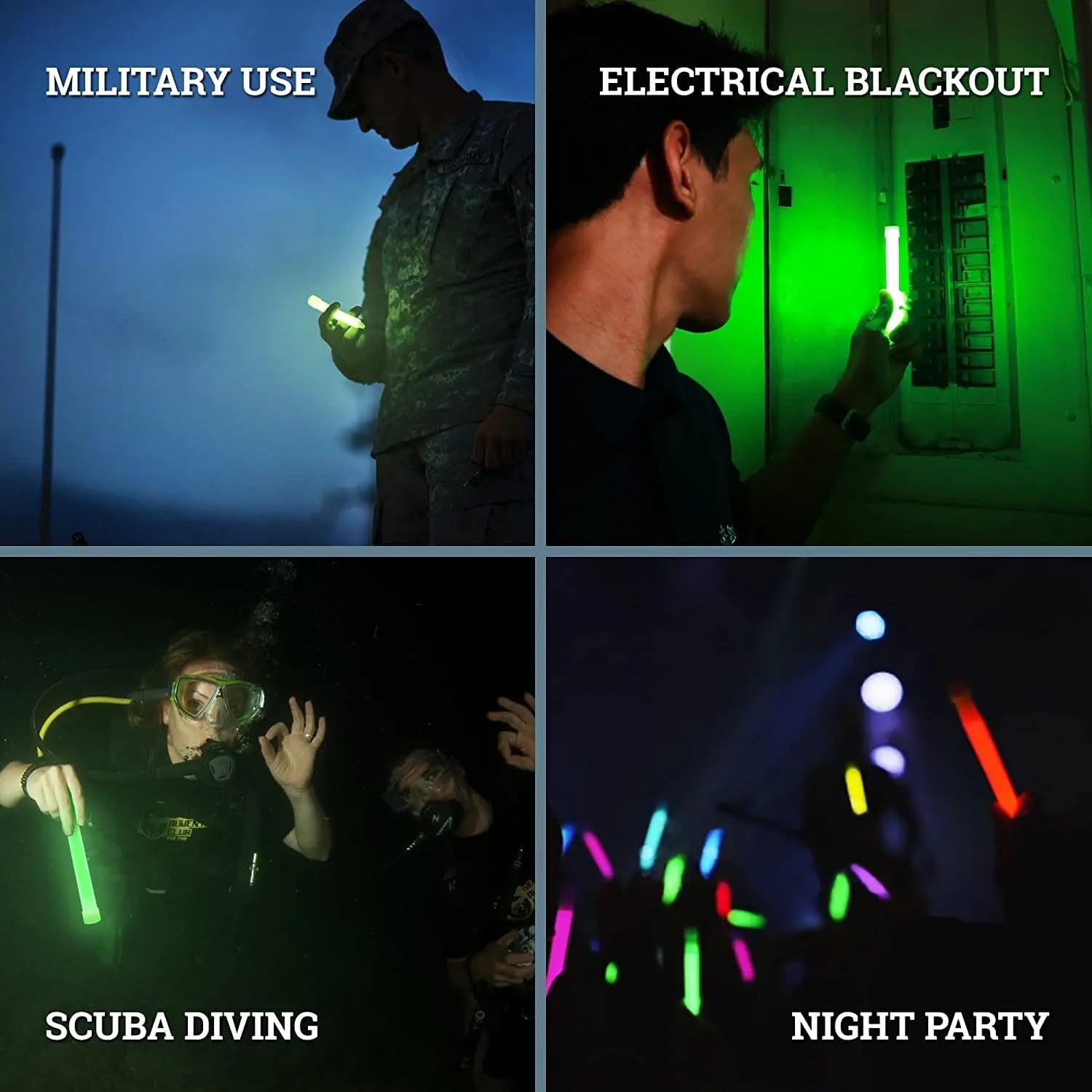 Glow Fever Glow Sticks - 30PCS Military Grade 6'' Ultra Bright Yellow Lightsticks for Camping, Hiking, Emergencies, and Survival Kits