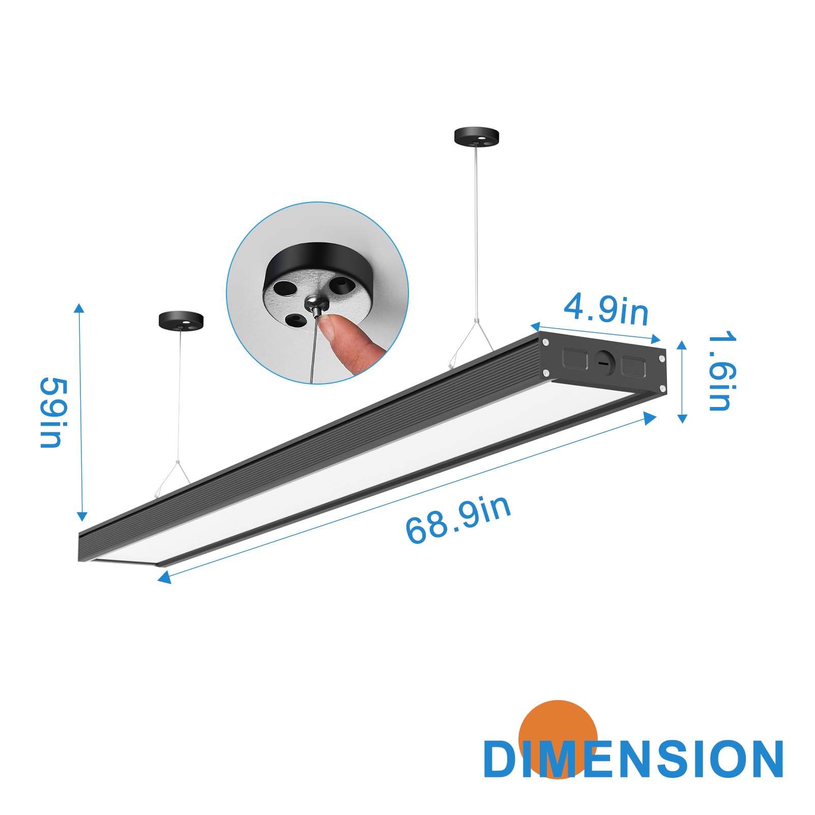 Lightdot 4Ft-5In Led Wraparound Shop Lights, 100-277V Linkable, 50W 4Ft Led Light Fixtures For Garage Workshop Supermarket, 7000