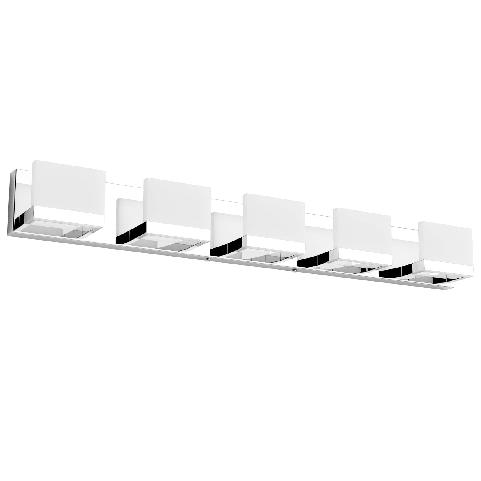 Tipace LED Vanity Light, 5 Lights, Dimmable, Chrome, Stainless Steel, Model 1103, 6000K White Light for Bathroom and Mirror