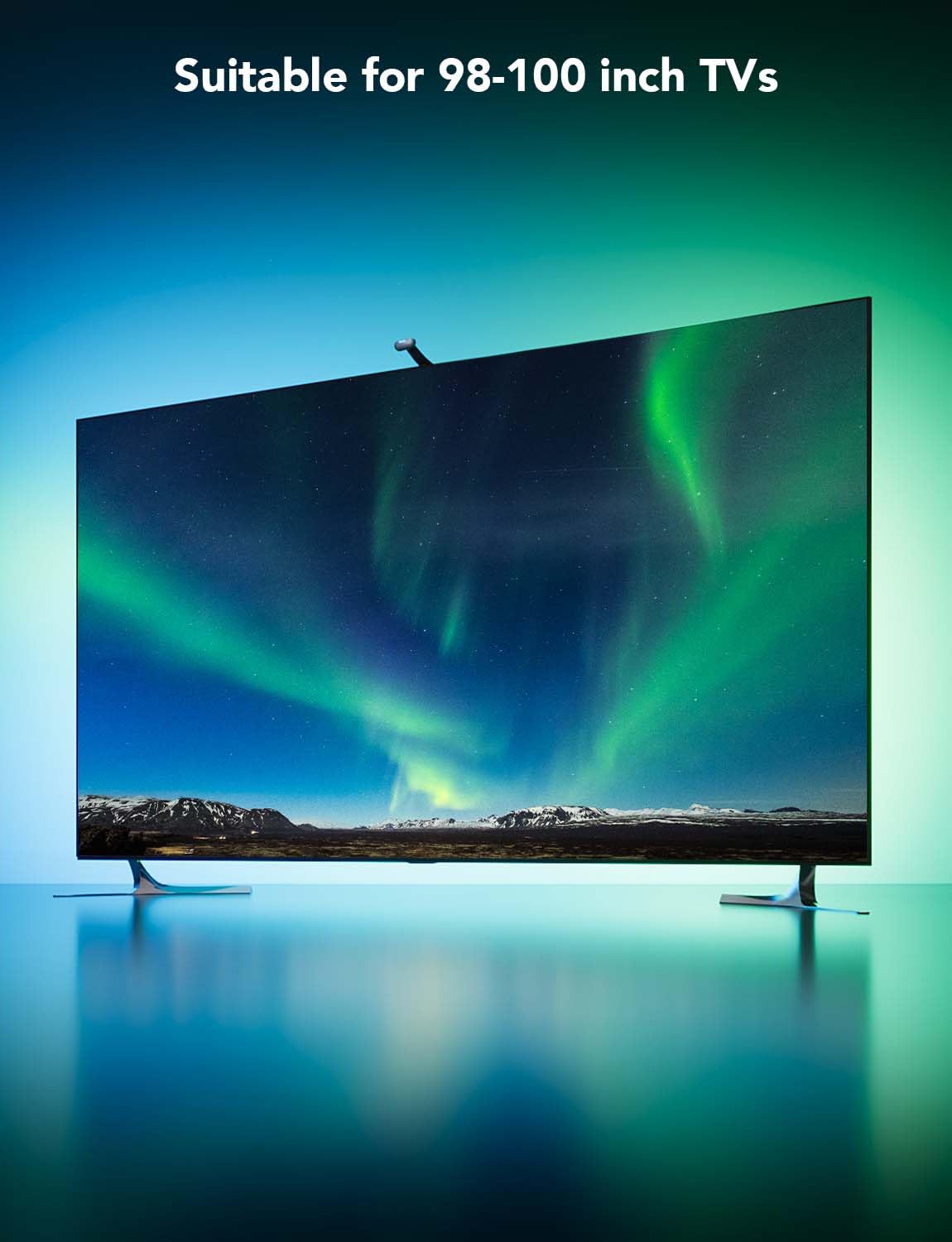 Govee Envisual T2 21ft RGBIC LED Backlight for 98-100 TVs, Dual Cameras, Smart App Control, Music Sync, Multicolor Christmas Decor