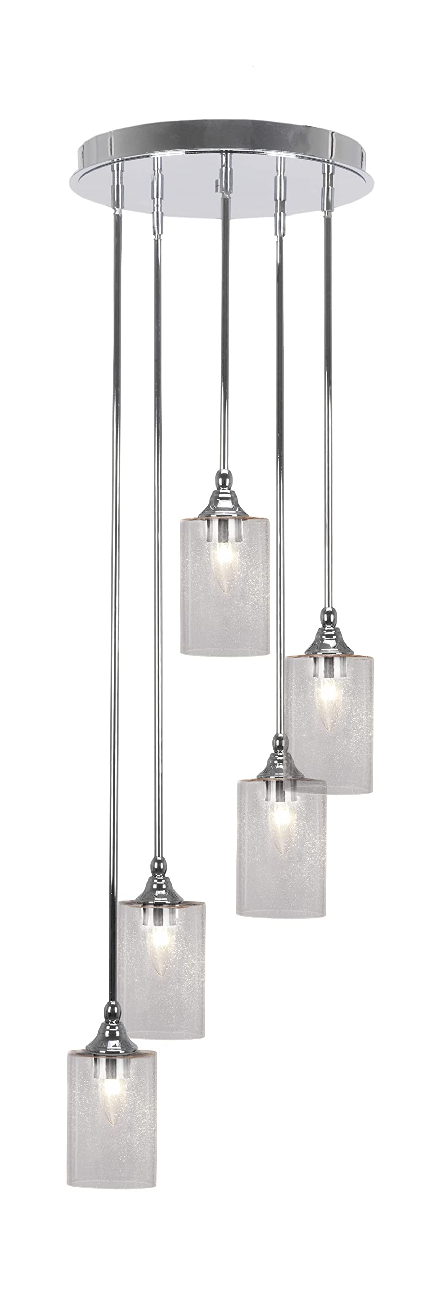 Empire 5 Light Cluster Pendalier in Chrome Finish (2145-CH-300)