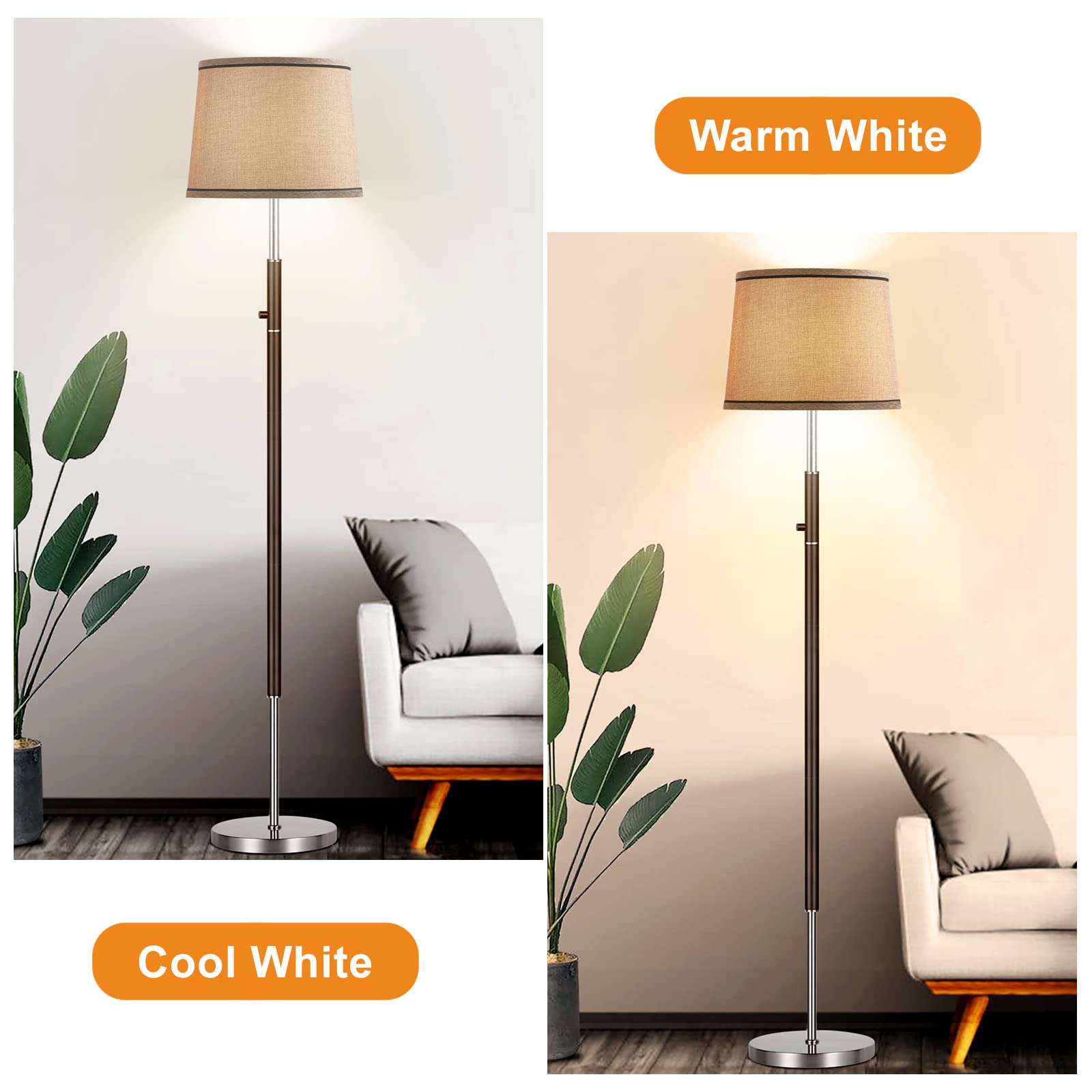 Luvkczc Lampshades Set of 2, Fabric, 13in Top x 11in Bottom x 10in High, Brown, Model Lampshades-002A, Spider