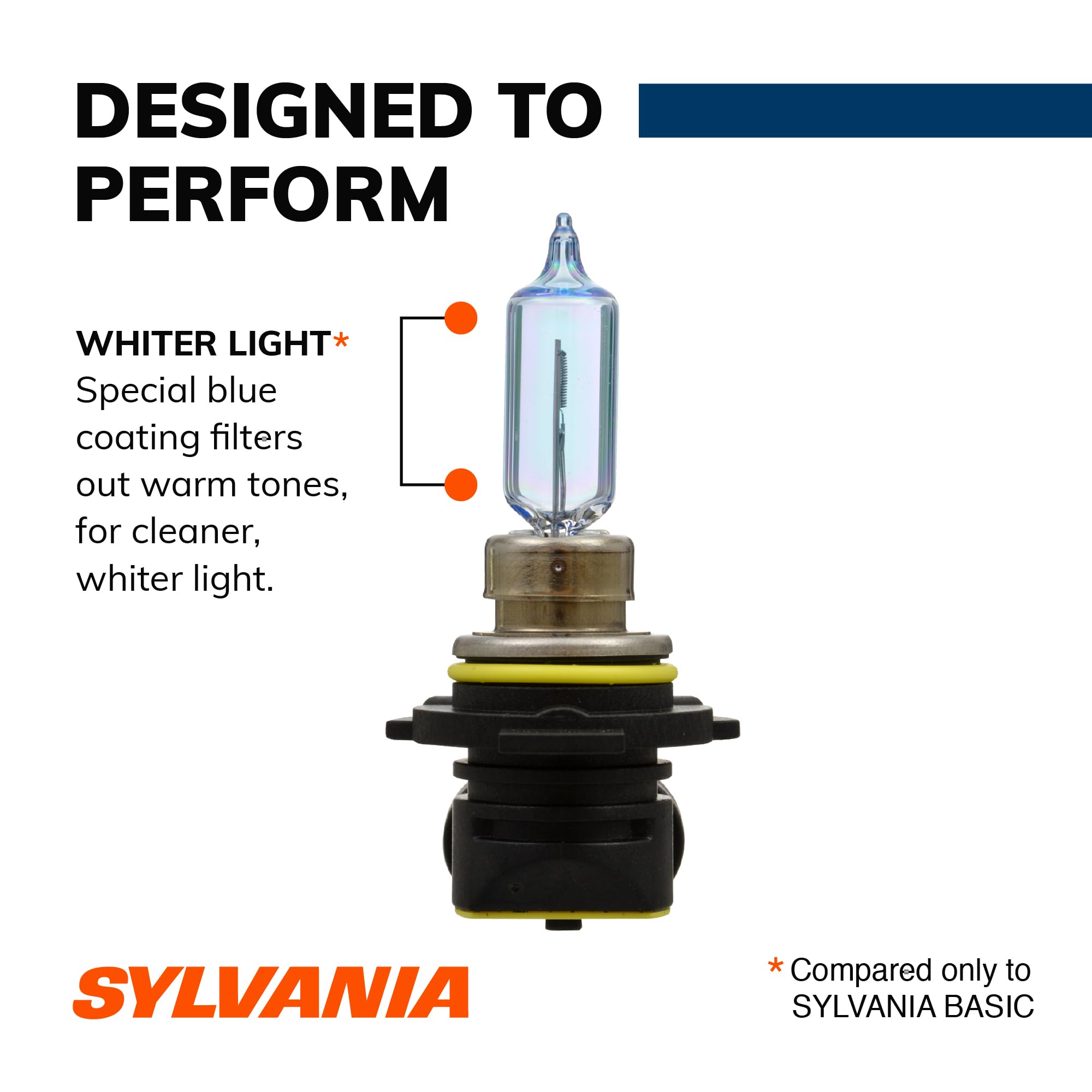 SYLVANIA 9012 SilverStar Halogen Headlight Bulbs - High/Low Beam & Fog Replacement, Brighter Whiter Light (2 Bulbs)