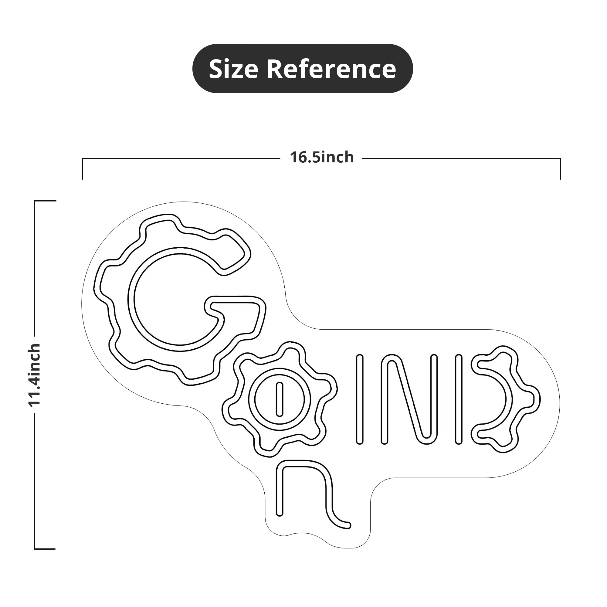 Lumoonosity Grind Neon Sign - Gamer Neon Sign for Boys, Teens Game Room, Bedroom Decor - USB Powered Grind Neon Gaming Sign for