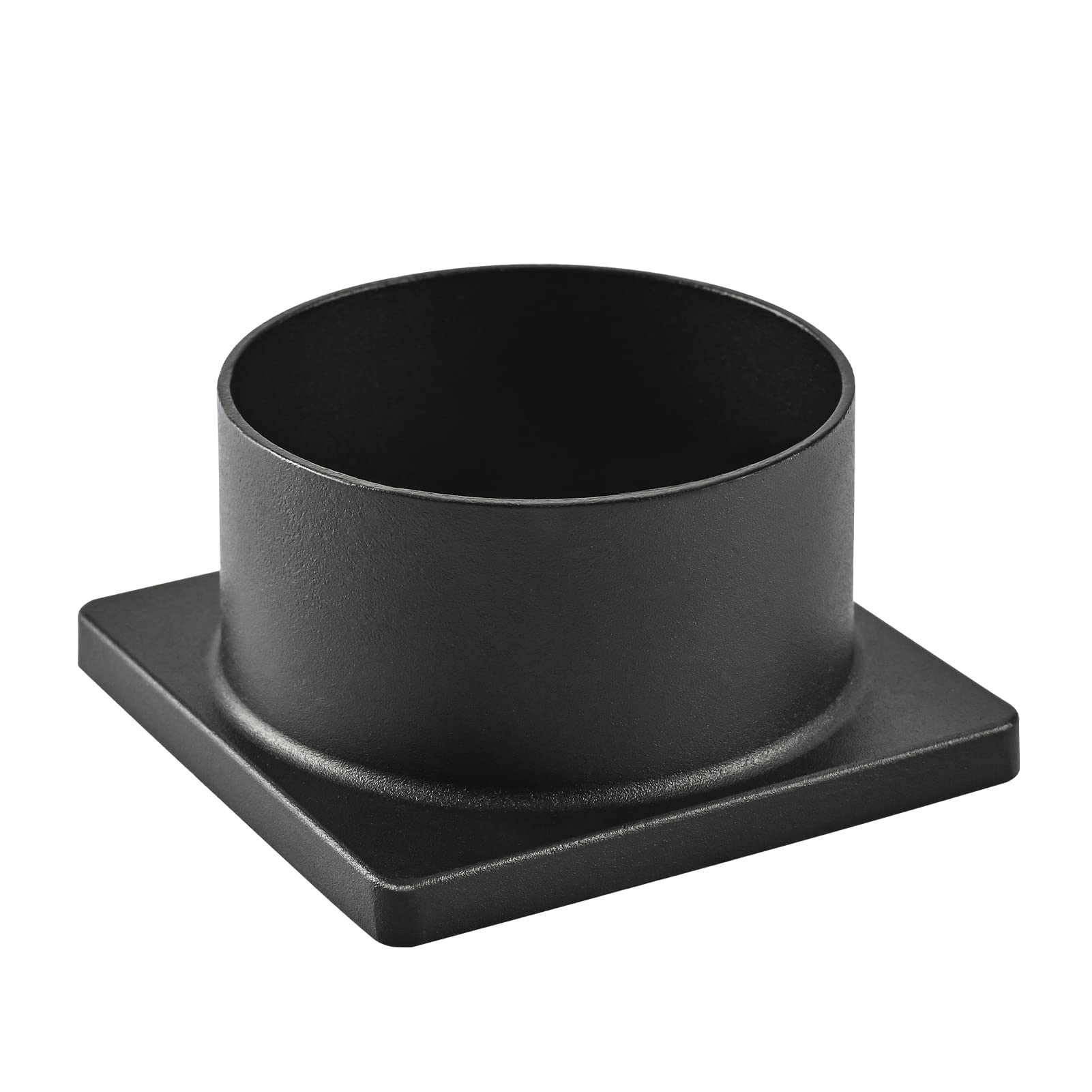 Moonlok Outdoor Pier Mount Base Adapter for 3 Diameter Stub Post  Black Cast Aluminum  Post Light Base for Deck  Porch & Patio