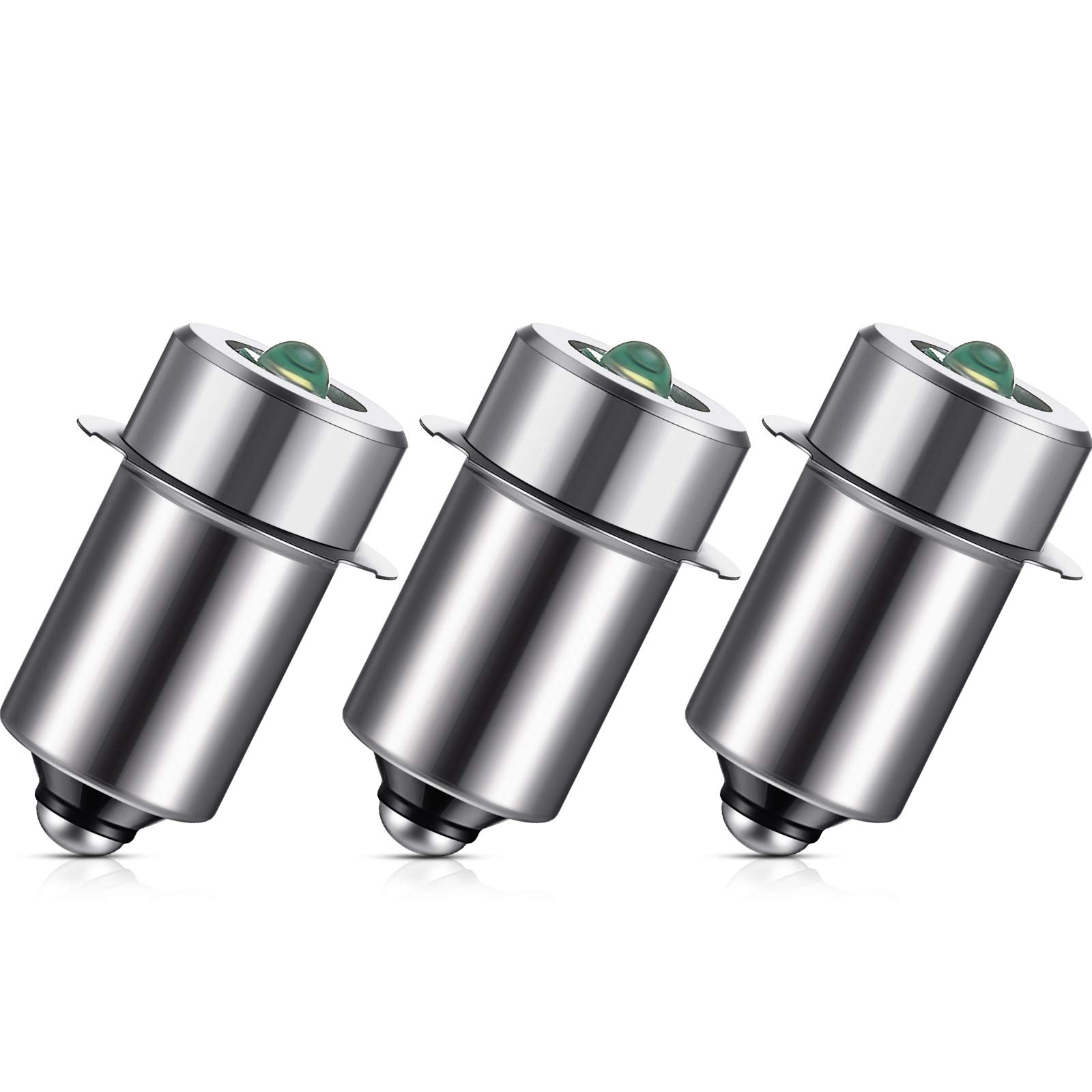 Honoson 3 Pieces 3-6v LED Bulb Flashlight Replacement Bulb 3w Dc3v P13.5s LED Flashlight Replacement