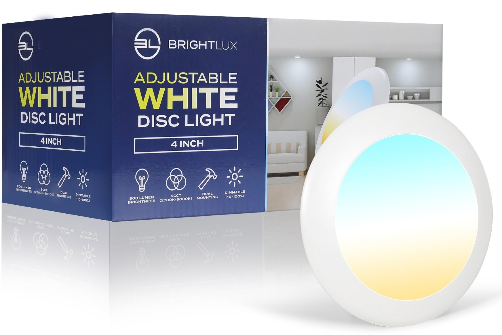 12 Pack 4 Inch Flush Mount Ceiling Light, Recessed Lighting, LED Disk Lights, Low Profile Surface Mount Light, Dimmable, 2700K/3