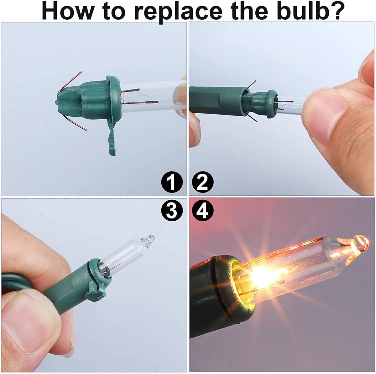 Generic 12 Volt Mini Christmas Replacement Bulbs For Incandescent String Lights, Pinched Base, 0.96 Watt, 80 Ma (20), White