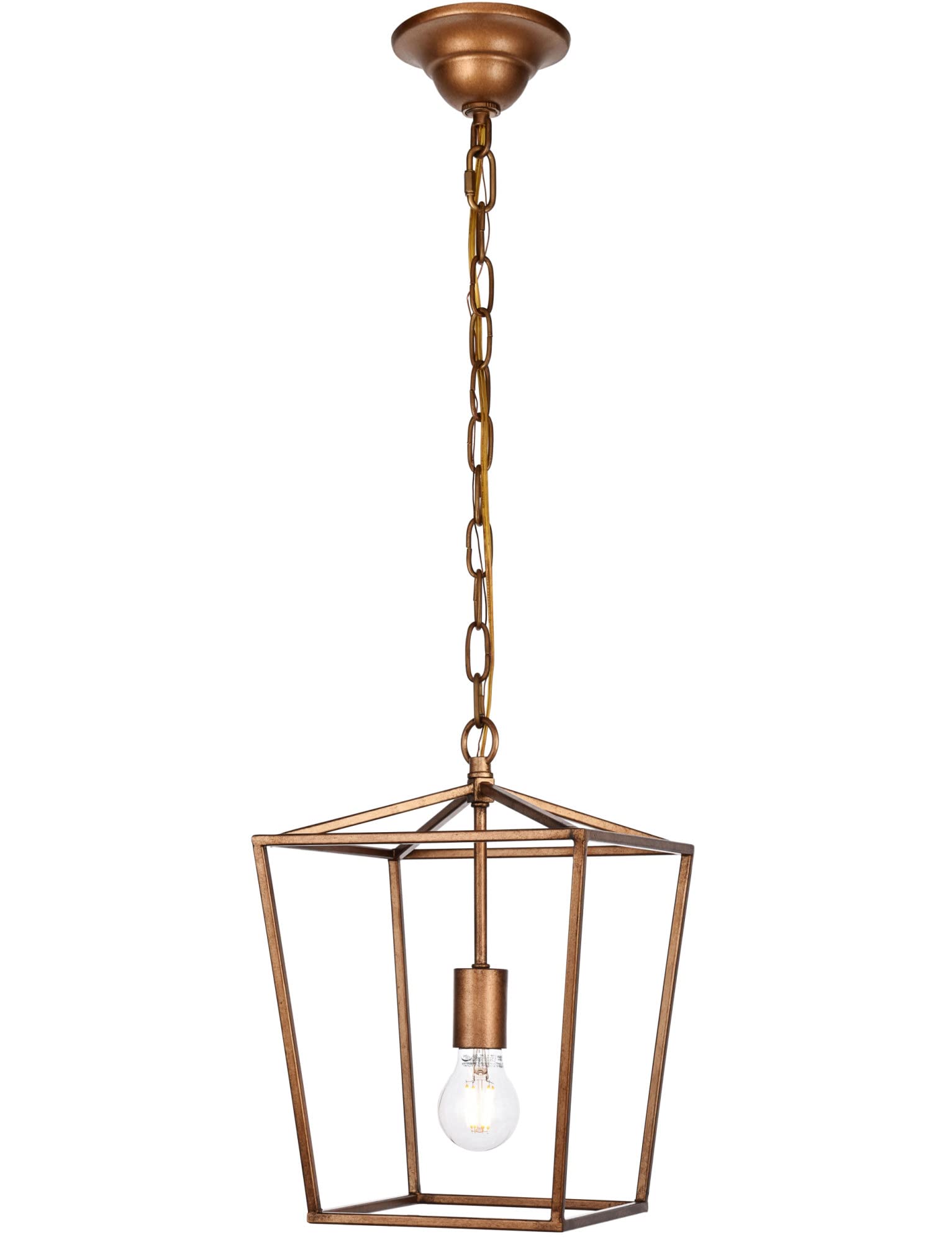 Elegant Lighting Living District Indoor Modern Home Decorative Bright Ceiling Maddox Collection Pendant D9.75 H14.5 Lt:1 Vintage Silver Finish