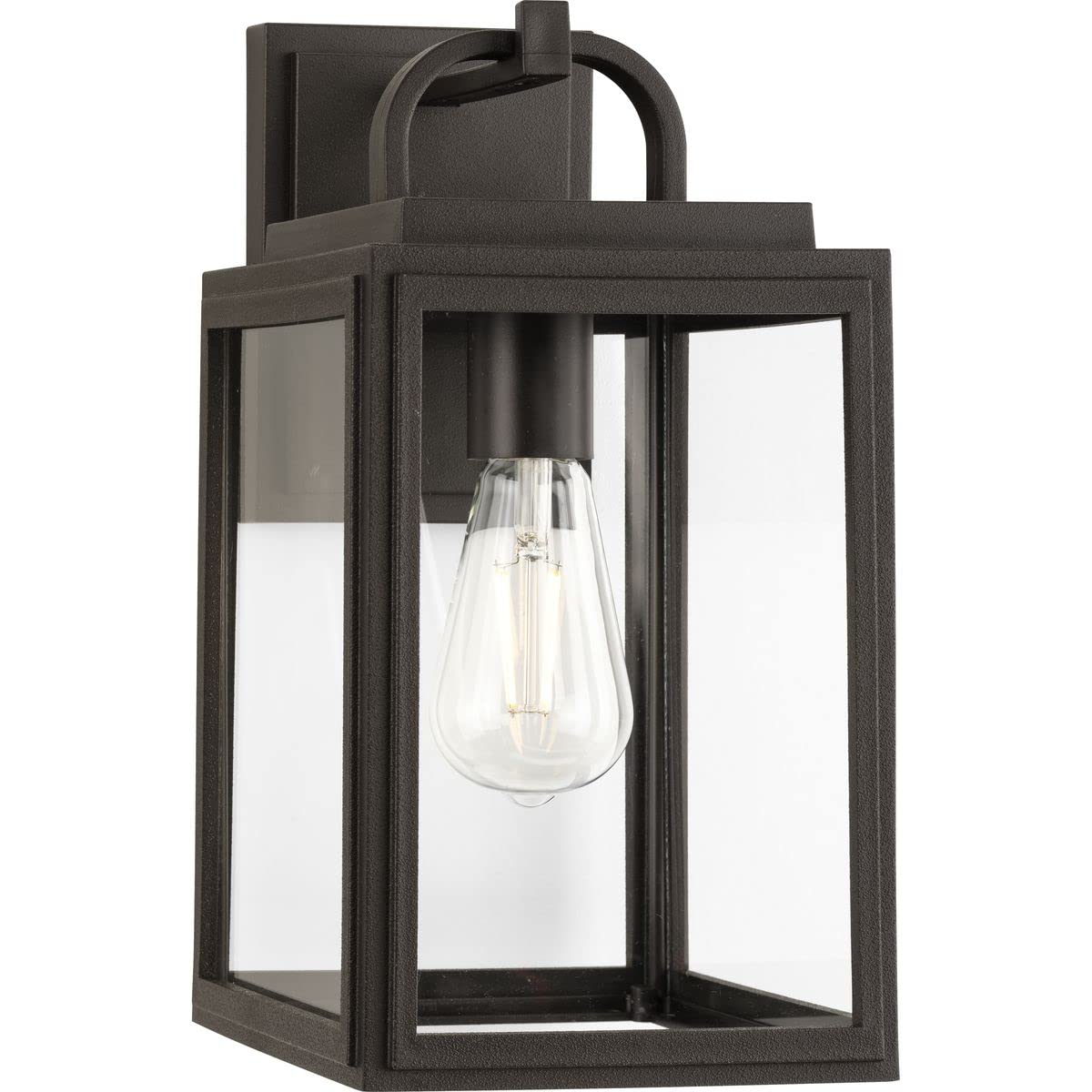 Progress Lighting Grandbury 1-Light Outdoor Wall Lantern, Antique Bronze, Clear Glass Shade, 13.63x7.13x8, Model P560175-020