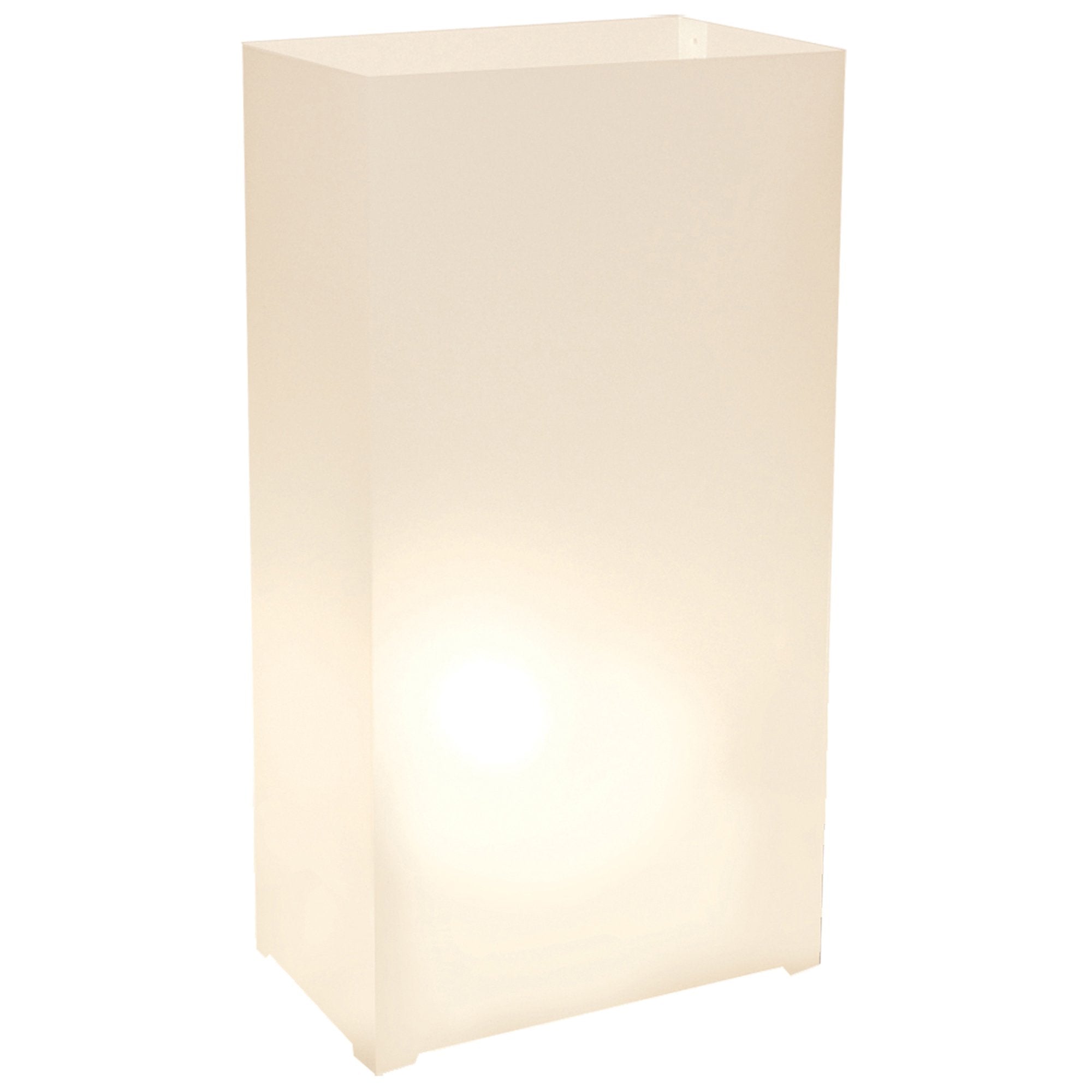 Lumabase Luminaria Lanterns, Plastic, Pack of 100, White, Model 318100