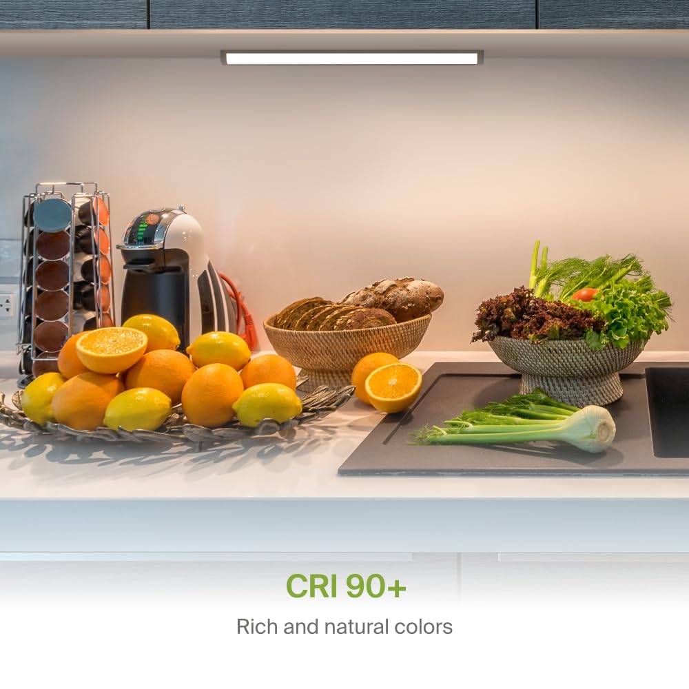 Asd Led Under Cabinet Lighting Bronze, 18 Inch 8W 715 Lm, Dimmable Hardwired Under Cabinet Lights For Kitchen, 3000K/4000K/5000K