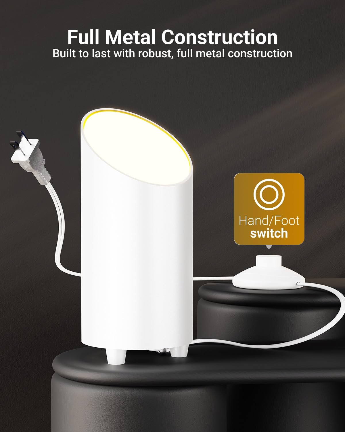 Sunco Uplighting Indoor LED Floor Can Light - 7W, 450 LM, 3000K Warm White, Non-Dimmable, 2 Pack, Aluminum, White
