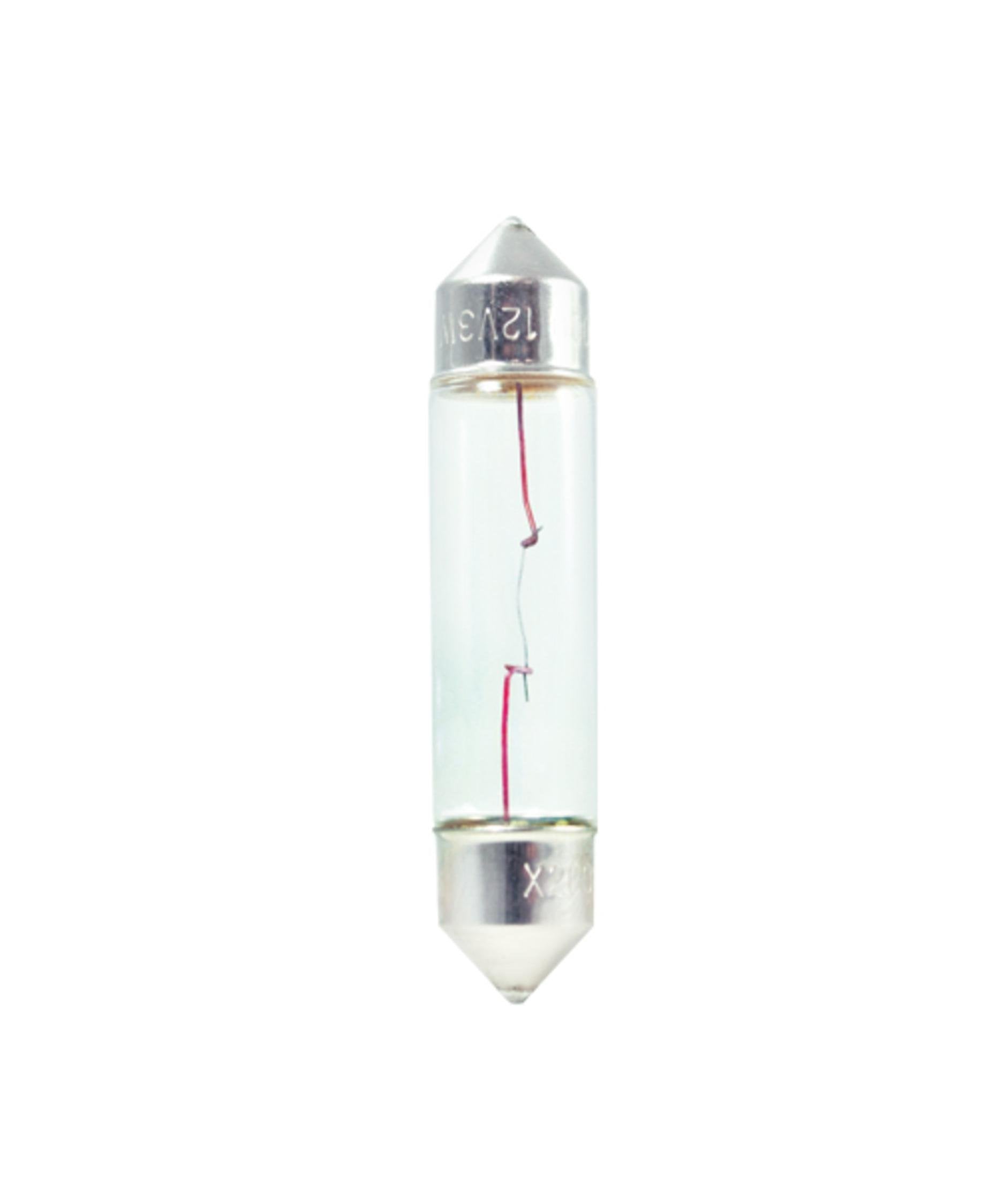Bulbrite 10 Pack 10 Watt T3 Festoon Base 24 Volt Clear Xenon Lightbulb, Soft White Light, Model 715611