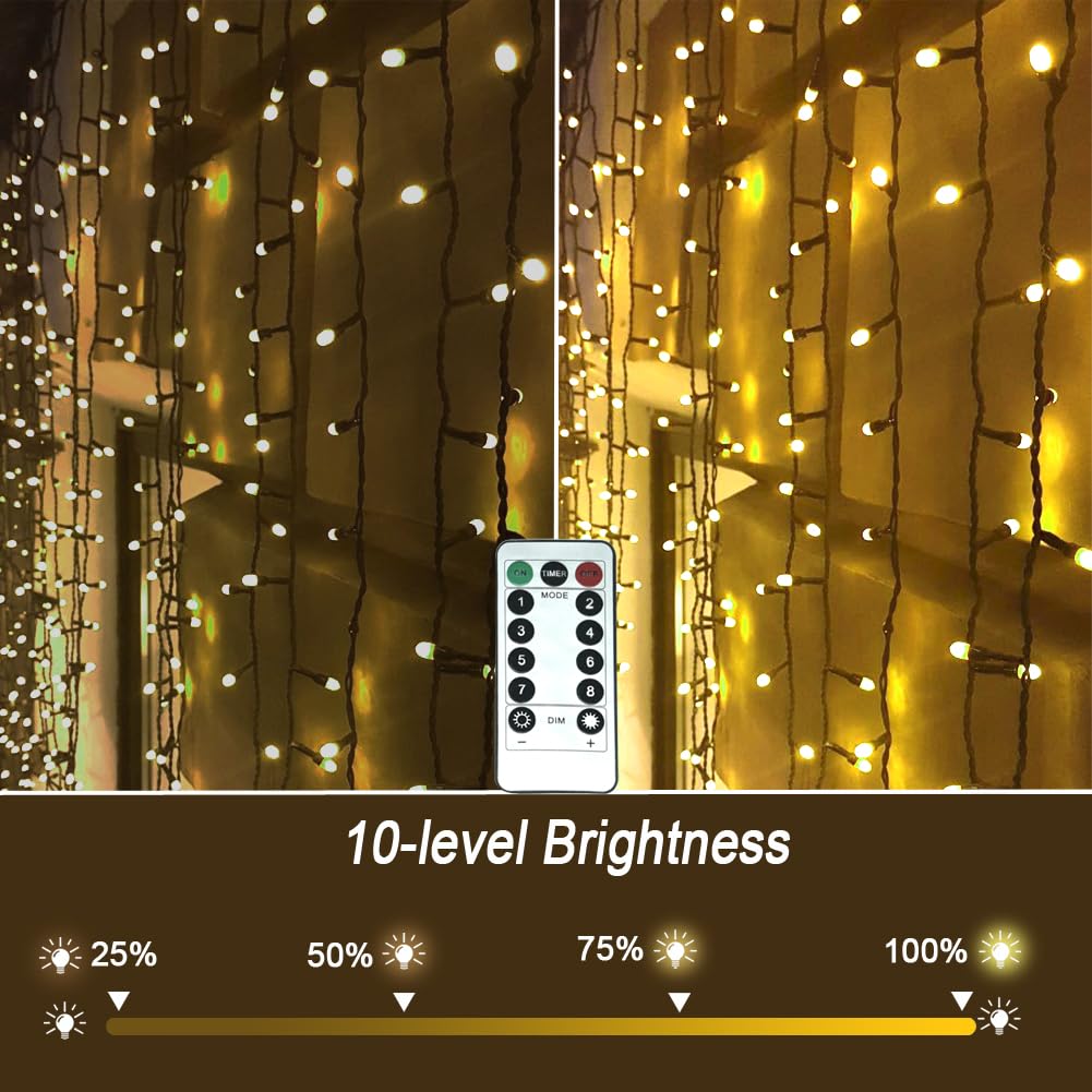 Warm White String Lights Indoor, 2 Pack 36Ft 100Led Christmas String Lights With Remote And Timer, Twinkle Christmas Tree Decor Lights Dimmable Waterproof, Xmas Lights Indoor/Outdoor