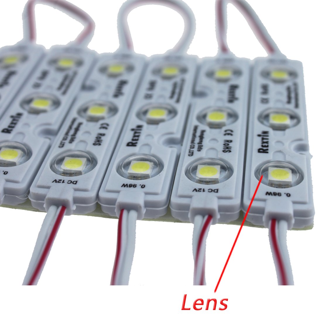 Rextin Super Bright 200Pcs 3 Led Module Blue 5050 Smd 66-72Lm Each Module Waterproof Decorative Light For Letter Sign Advertisin