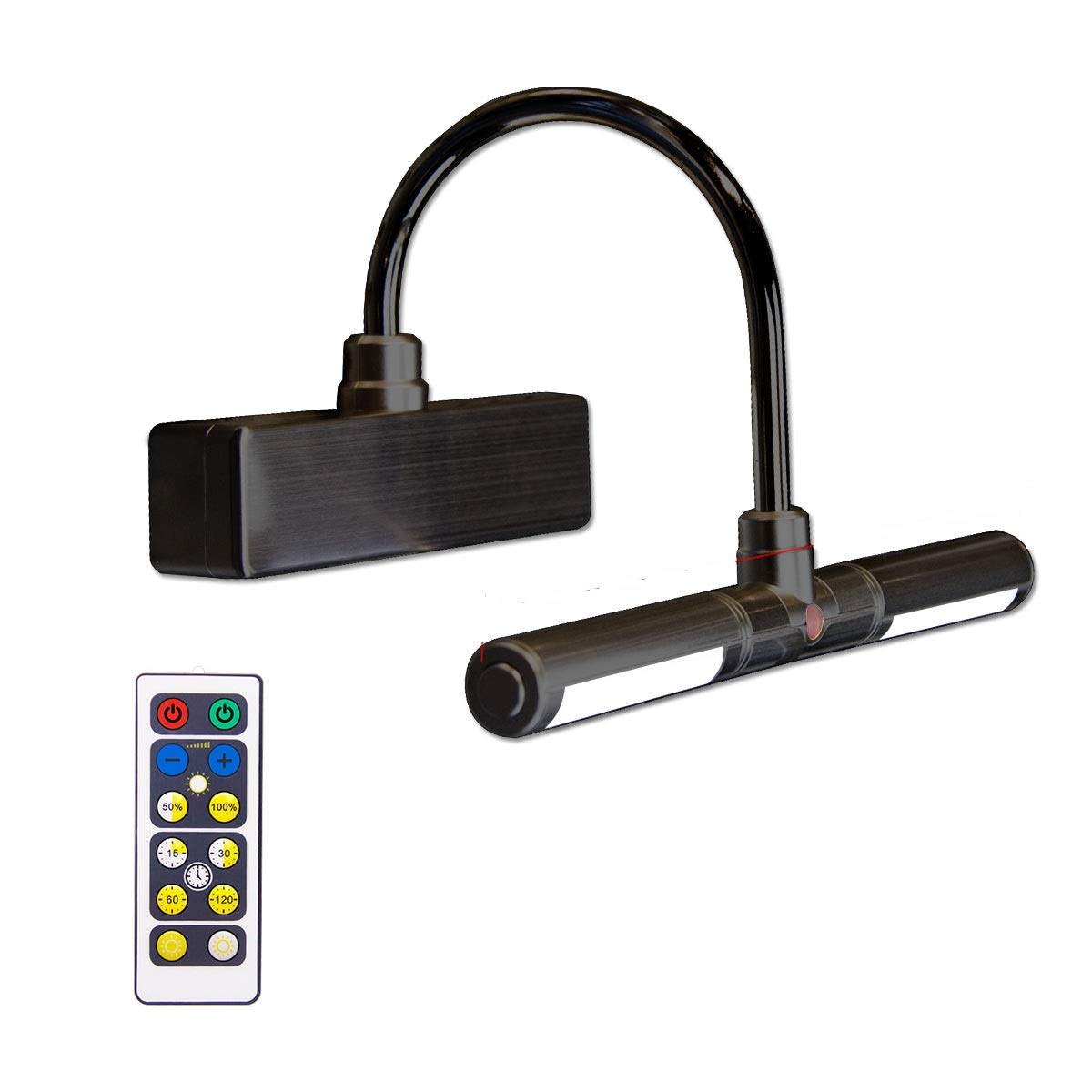 BIGLIGHT Wireless LED Picture Light, Remote Control, 3 Modes, Dimmable, 8.8", Black, Model c80cea65-3fbe-4d17-b5b