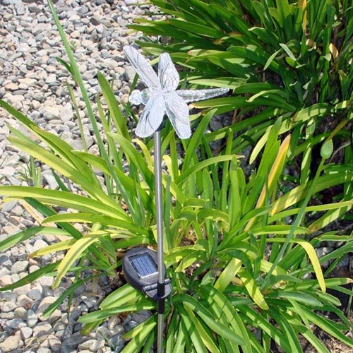 BIRUGEAR Solar Dragonfly Color Change Light Set of 2 - Metal