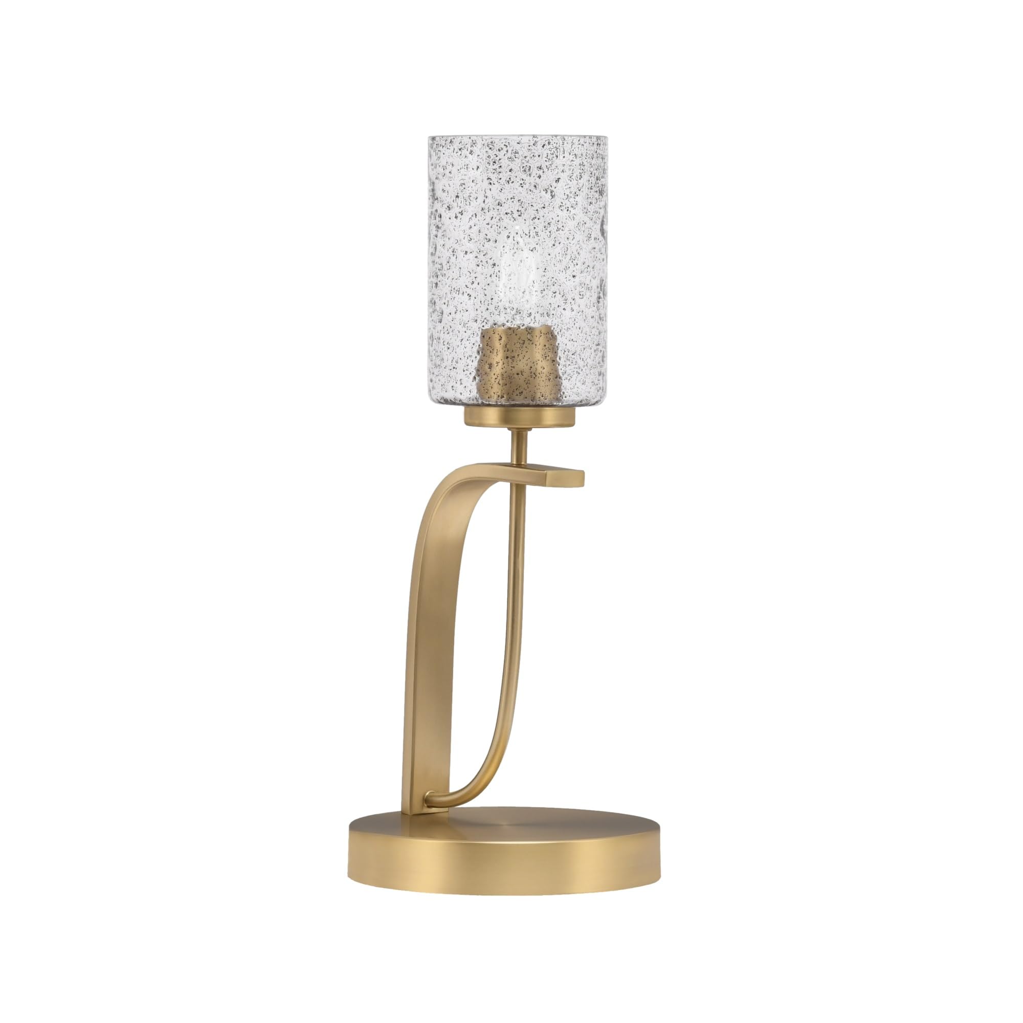 Toltec Lighting Cavella Accent Lamp, New Age Brass Finish, 4&quot; Smoke Bubble Glass