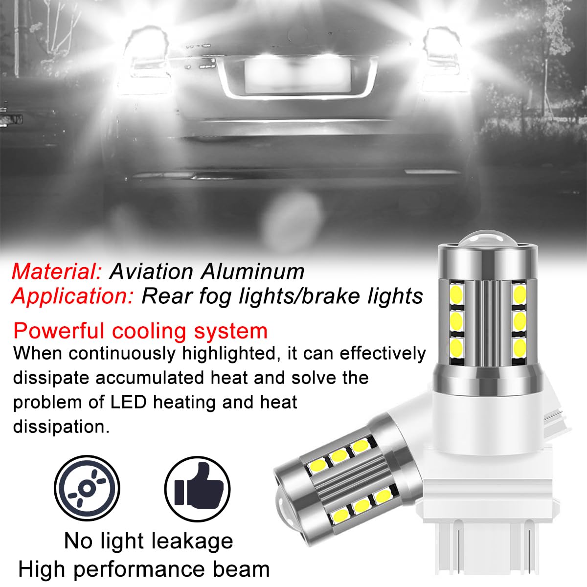 Mandark 3157 T25 Led Car Turn Signal Bulbs  2Pcs Super Bright Automotive Front Rear Blinker Light  Brighter Vehicle Marker Parking Lighting Accessories  Universal For Suv Sedan Truck (White)