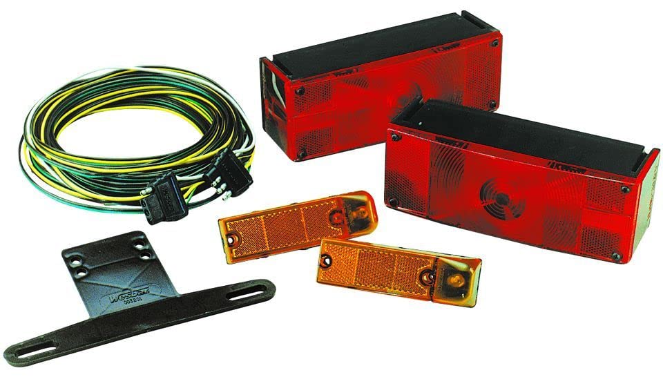 Trailer Light Kit W/25' Harness, Waterproof Low-Profile Wrap-Around Over 80 In.