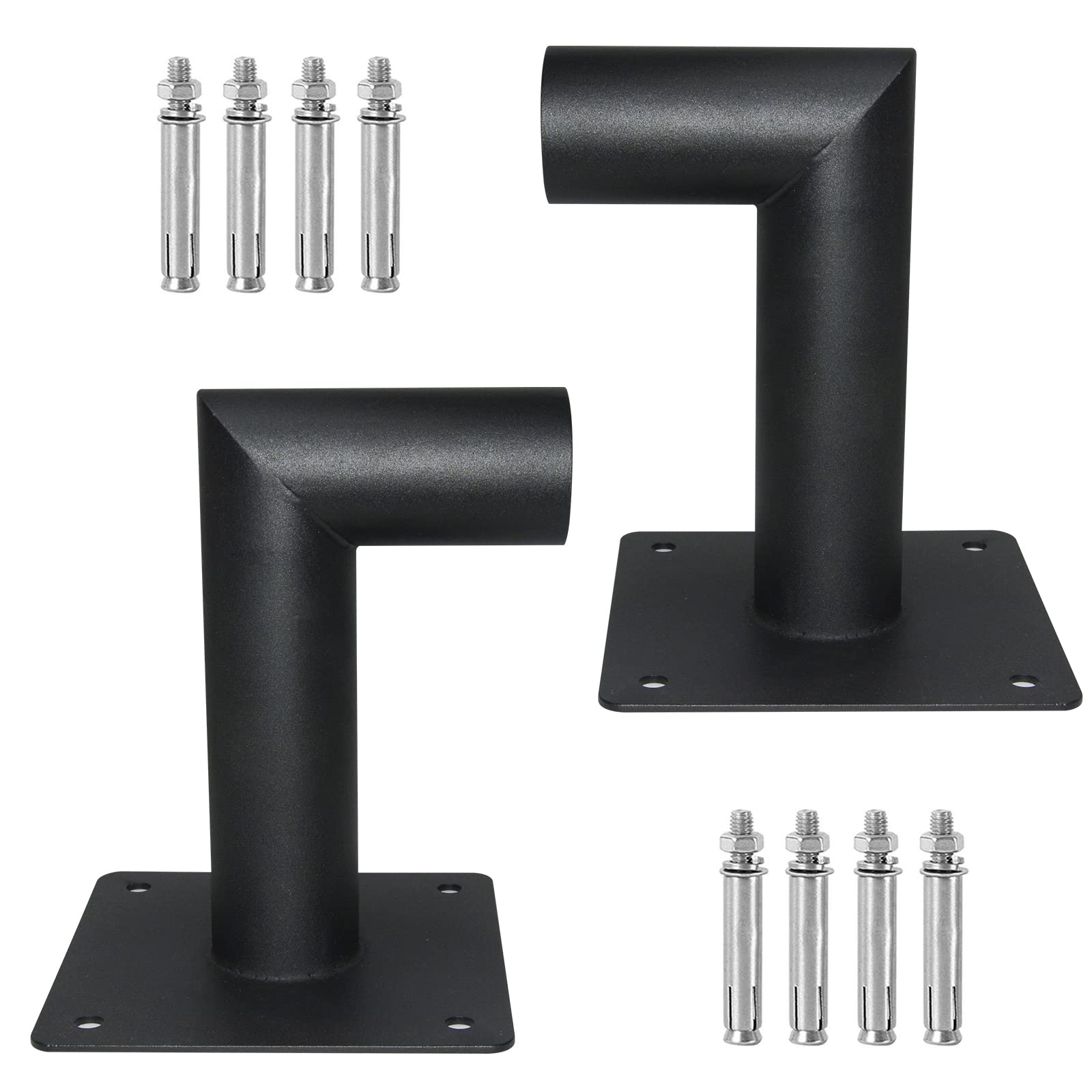 Bloazzup 90 Degree Wall Mount L Shape Bracket for Slip Fit Light, 2 3/8 inch OD Tenon Slip Fitter Adapter for LED Street Lights 
