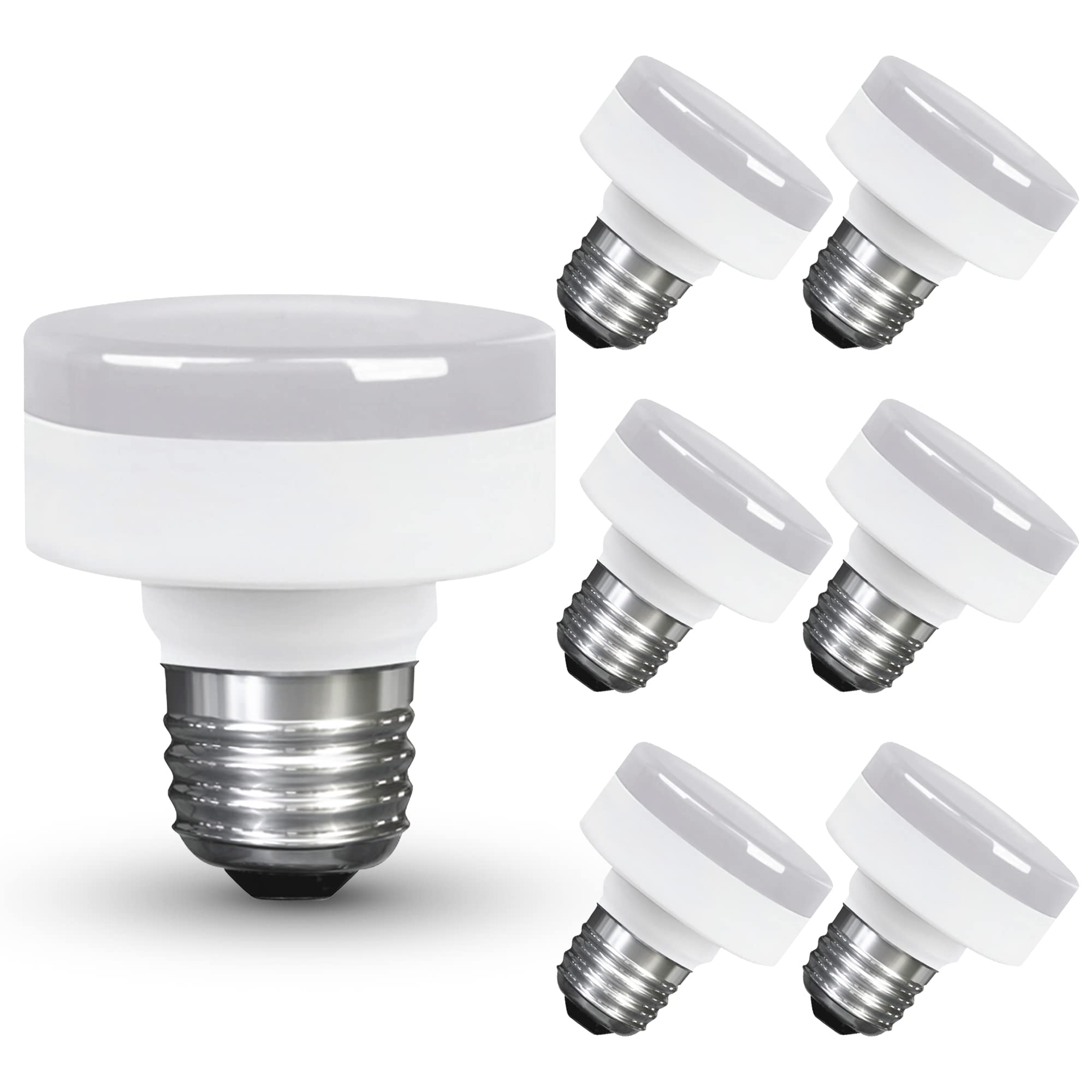 Xtricity LED Closet Puck Light Bulb, Dimmable, 800 Lumens, 4000K Cool White, E26 Base, 6 Count, UL Listed