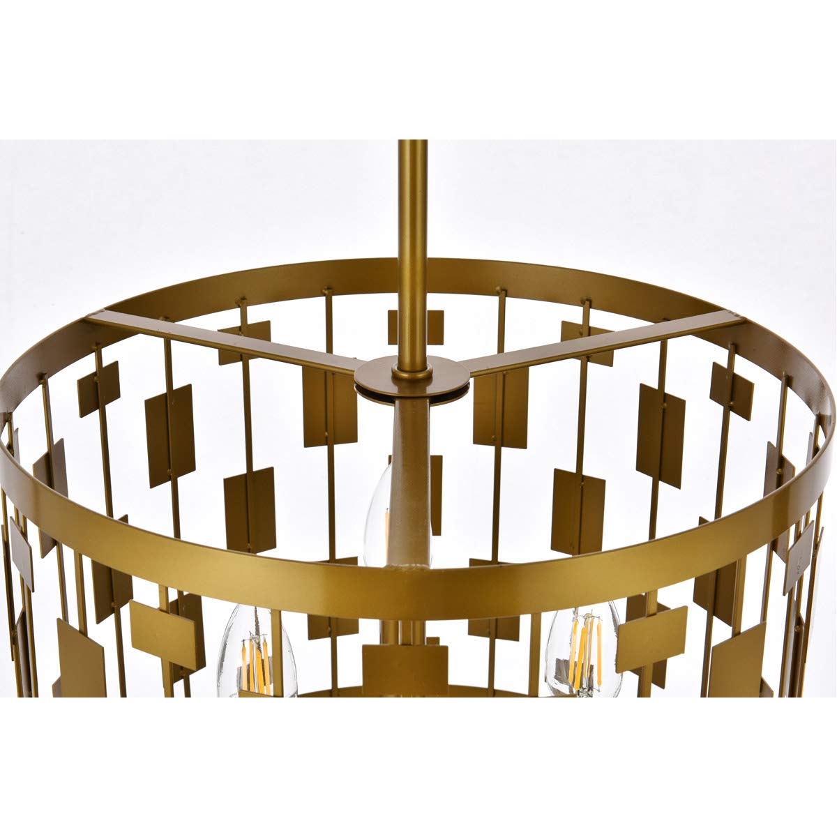Living District Indoor Modern Home Decorative Bright Ceiling Levante 3 Lights Pendant in Brass