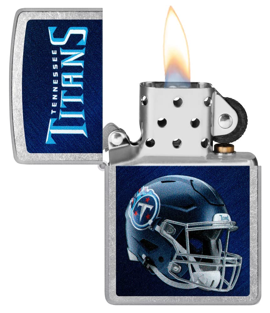 Zippo Nfl Tennessee Titans Helmet Street Chrome Pocket Lighter
