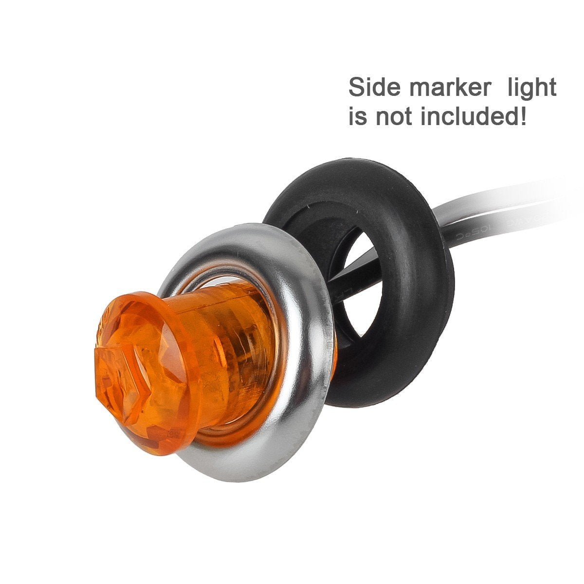 Partsam Stainless Steel Trim Ring Bezel for 3/4in Accent Marker Lights, Chrome, Pack of 100