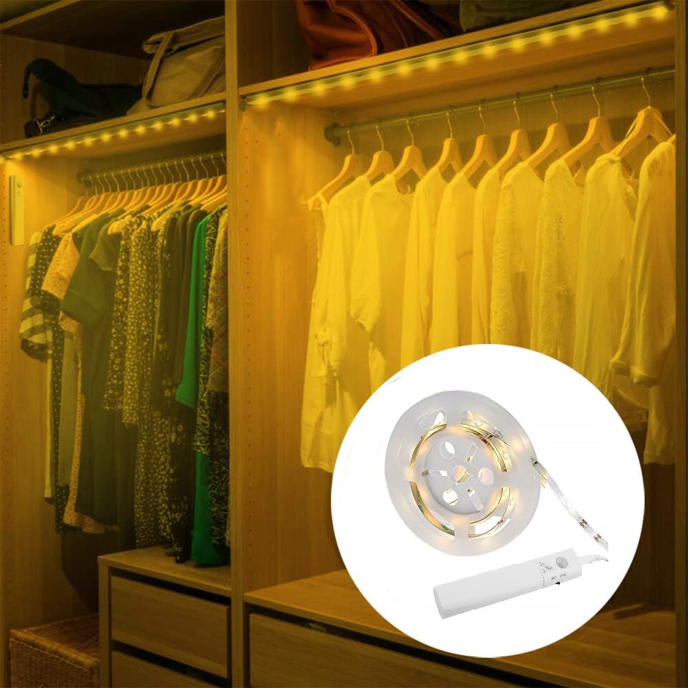 Amagle Motion Activated Under Cabinet Lights, Closet Lights Motion Sensored Battery Operated, Led Motion Sensor Cabinet Light In