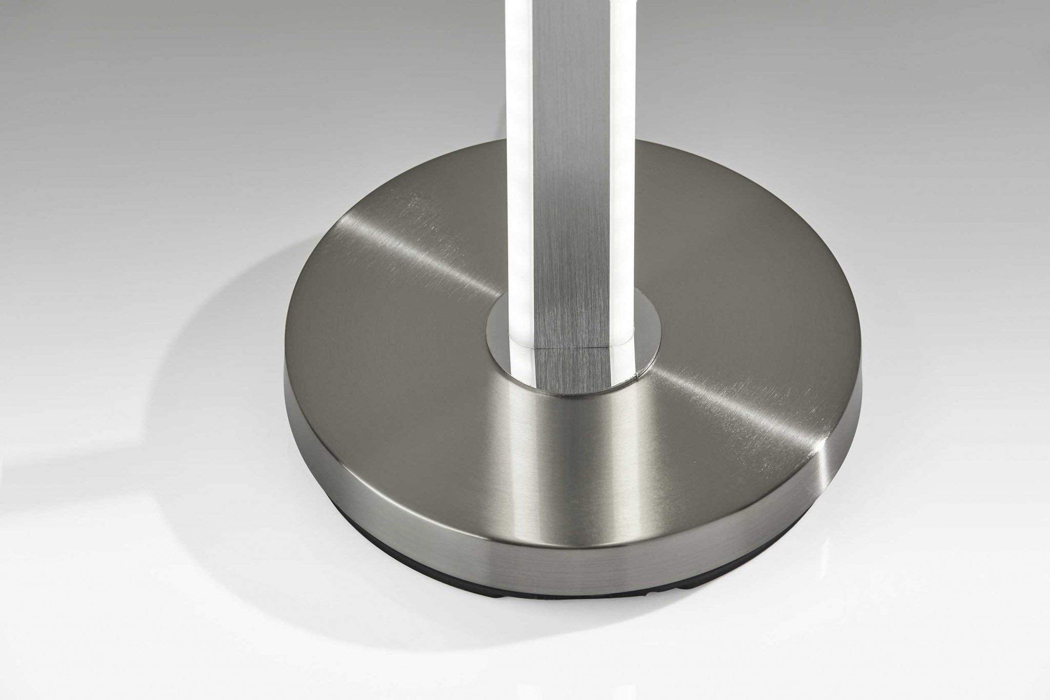 HomeRoots Five Color Glow Stick Floor Lamp, Brushed Steel, Metal Construction