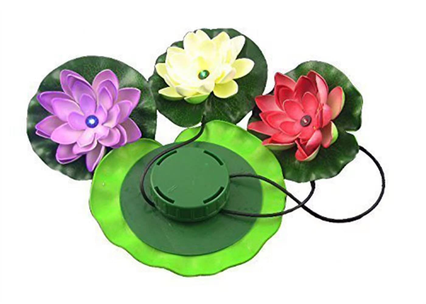 Superdream Colorful Solar Power Energy Floating Lotus Flower Led Accent Light For Pool Pond Garden Night Light