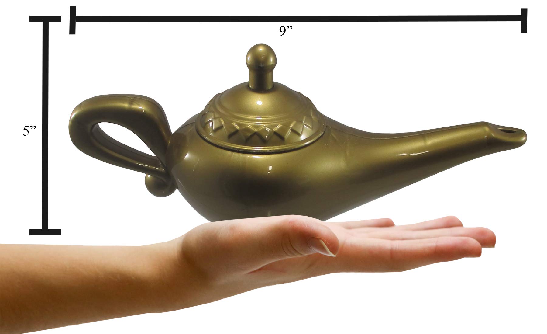 Nicky Bigs Novelties Plastic Magical Wish Lamp Prop 6 Pack, Gold, One Size