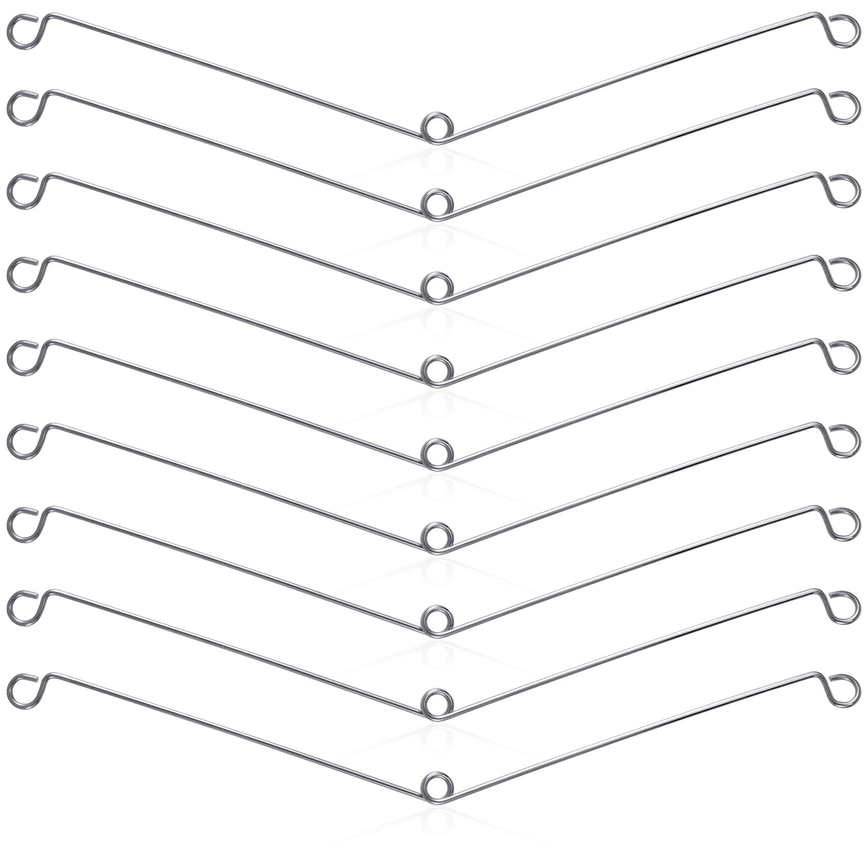 OIIKI Recessed Lighting Spring Clips, Stainless Steel, 10pcs, Model 4544T1, Silver