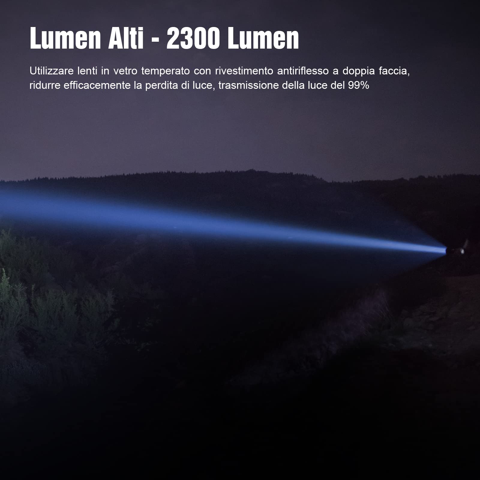 TrustFire T70 Hunting Flashlight, 2300 Lumens Hunting Light 1000M Range Tactical Hunting Flashlight Predator Flashlight with Pre