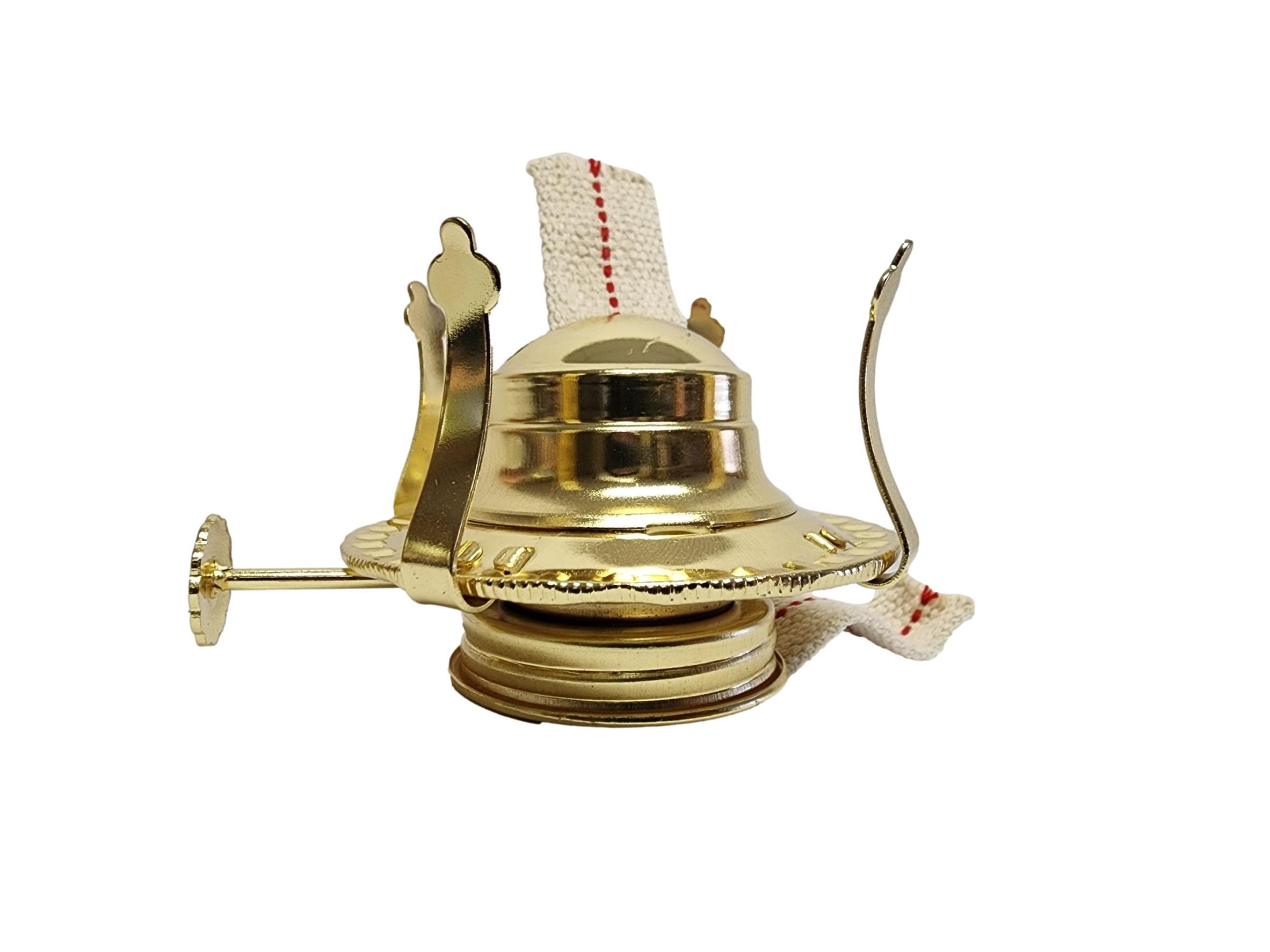Light Of Mine - #2 Brass Plated Burners With Nonremoveable Reduction Ring For Antique Hurricane Lamps (No2, 1Pk)