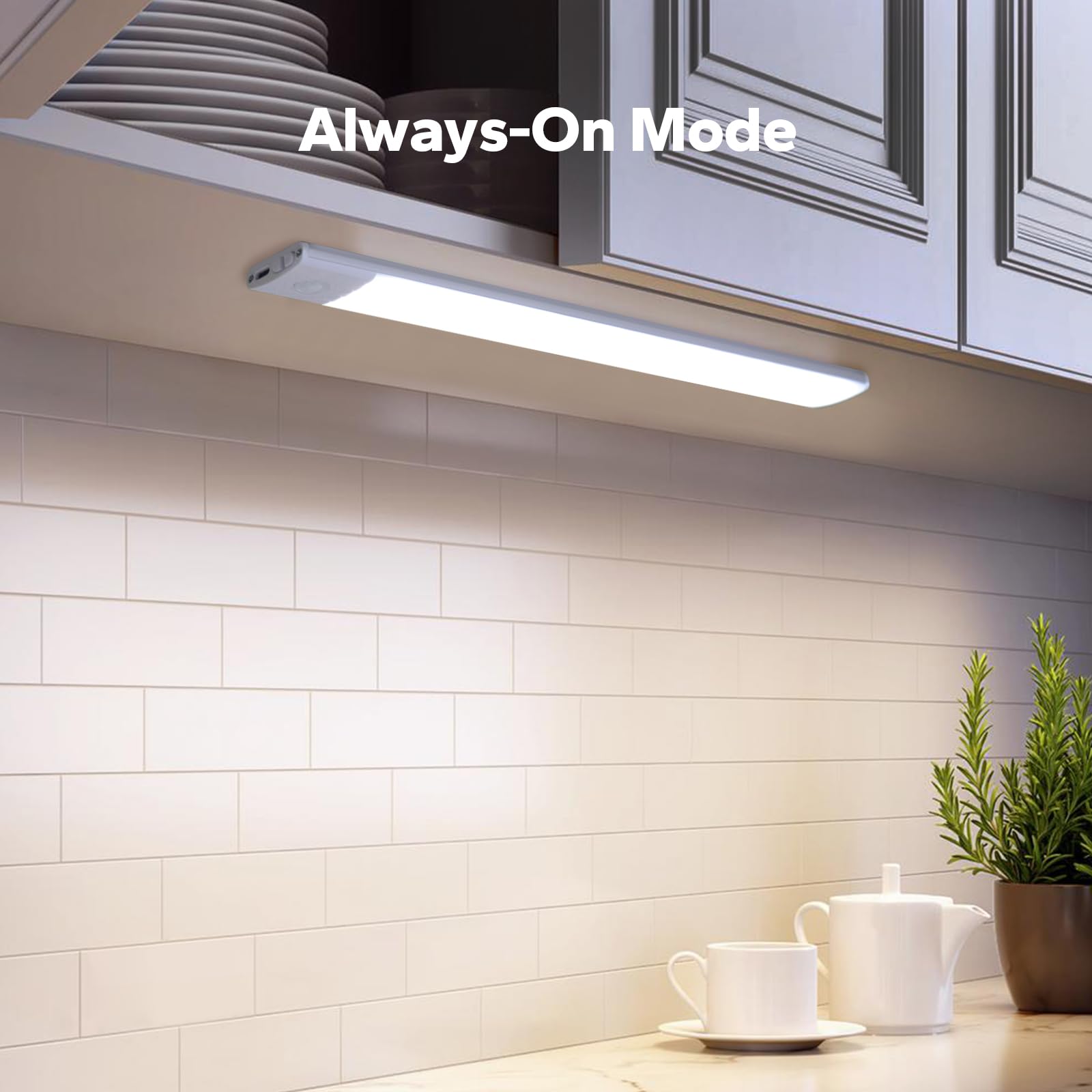Under Cabinet Lights (2 Pack, 12 Inches), 60 Led Rechargeable Under Cabinet Lighting, Magnetic Dimmable Motion Sensor Light Indoor, Closet Lights Motion Sensored Under Counter Lights For Kitchen