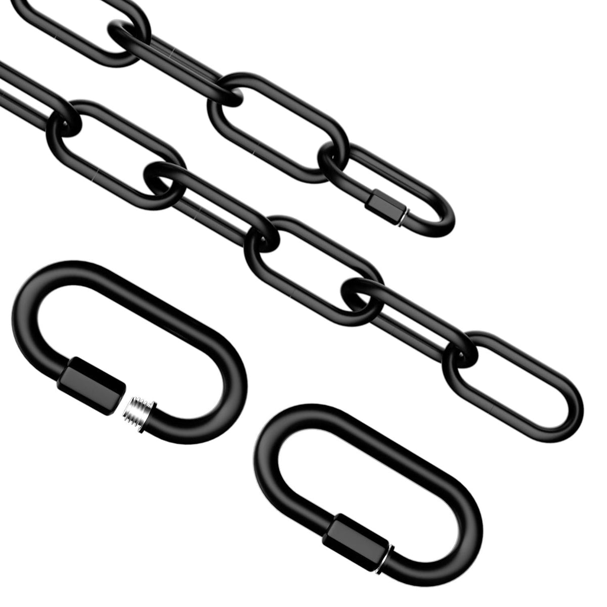 black chain for hanging plants 3 Feet Industrial Black Light Fixture Chain, Plant Hanging Chain, with Detachable Link, Maximum Load is 60 Pounds – Lightsdaddy
