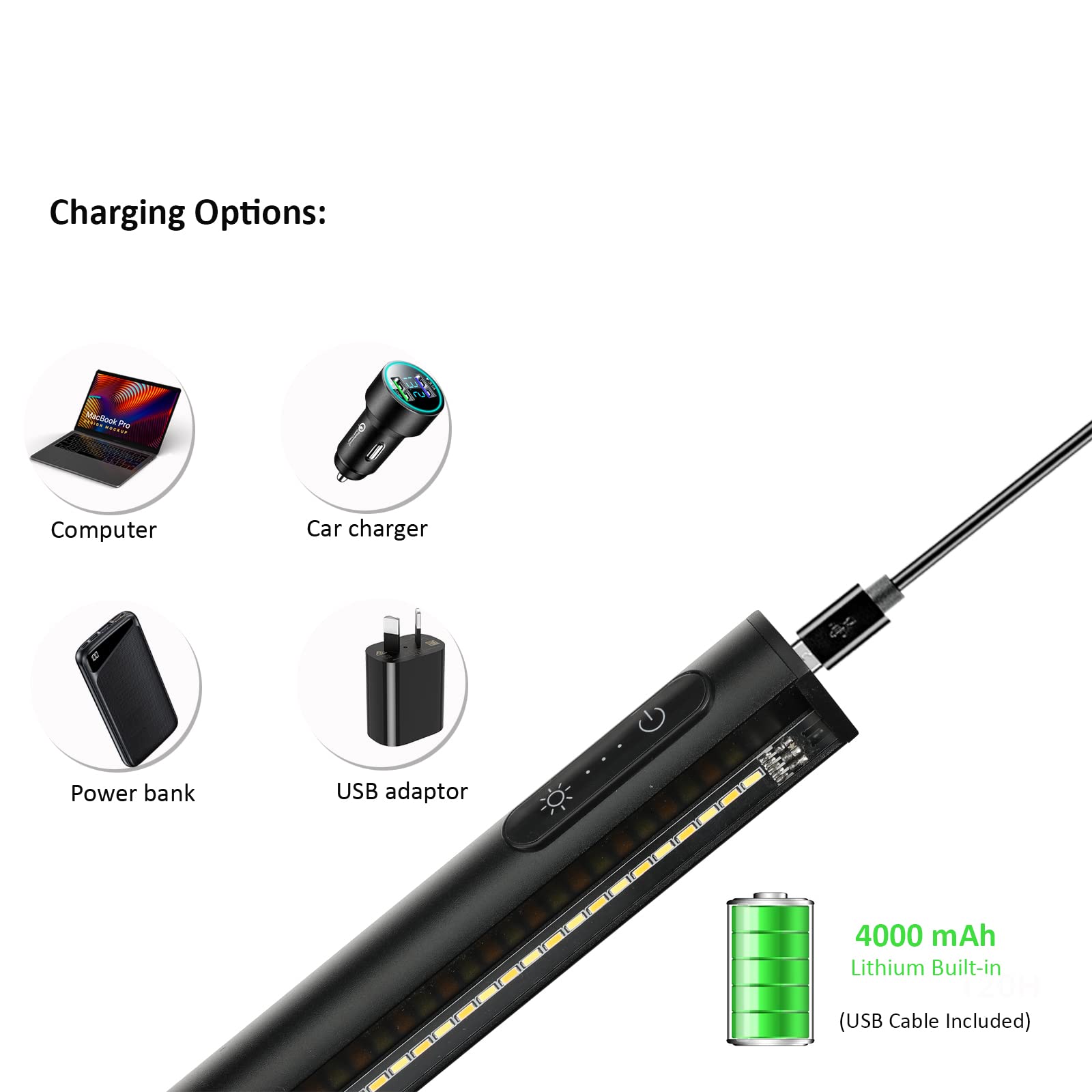 Vigmoj Rechargeable Picture Light Battery Operated,19.7" Wireless Painting Light With Remote Control,Metal Art Light Display Lamp,3 Modes,Dimmable Dartboard Light With Timer For Frame Picture Gallery