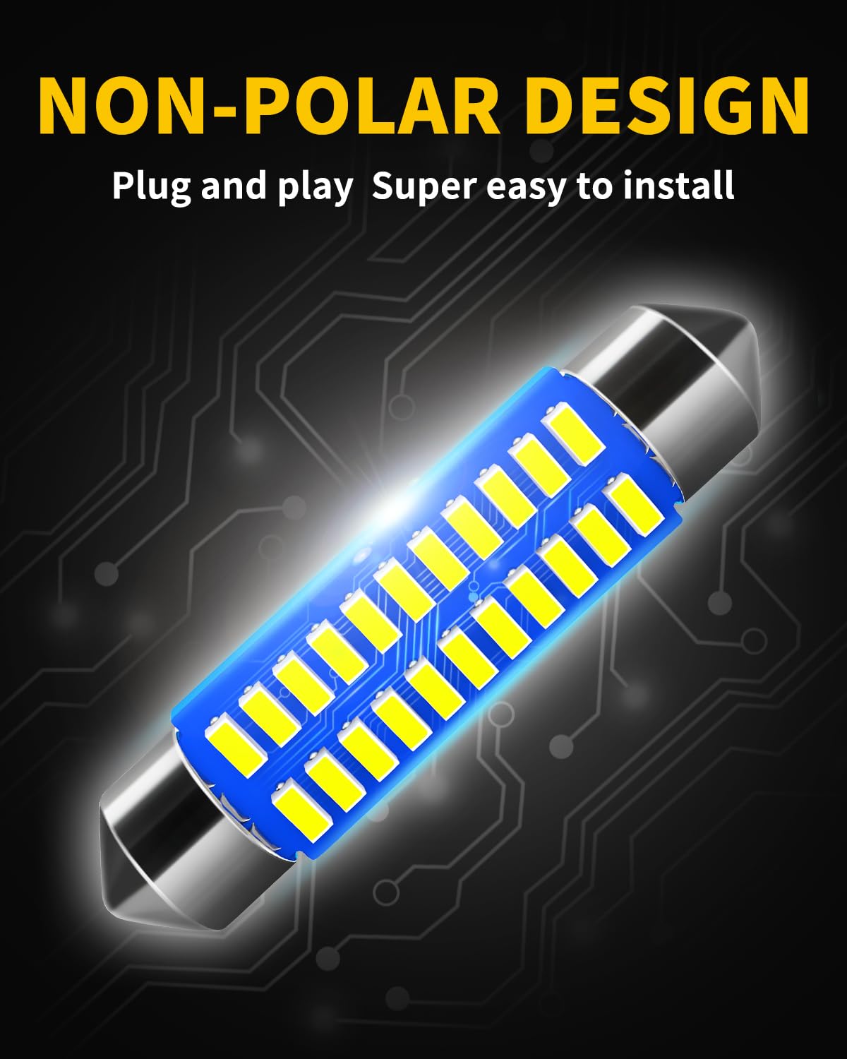 Antline 41MM LED Bulb - Super Bright White Canbus Error Free, 12V Replacement for Dome, Map, Vanity Mirror Lights (Pack of 10)