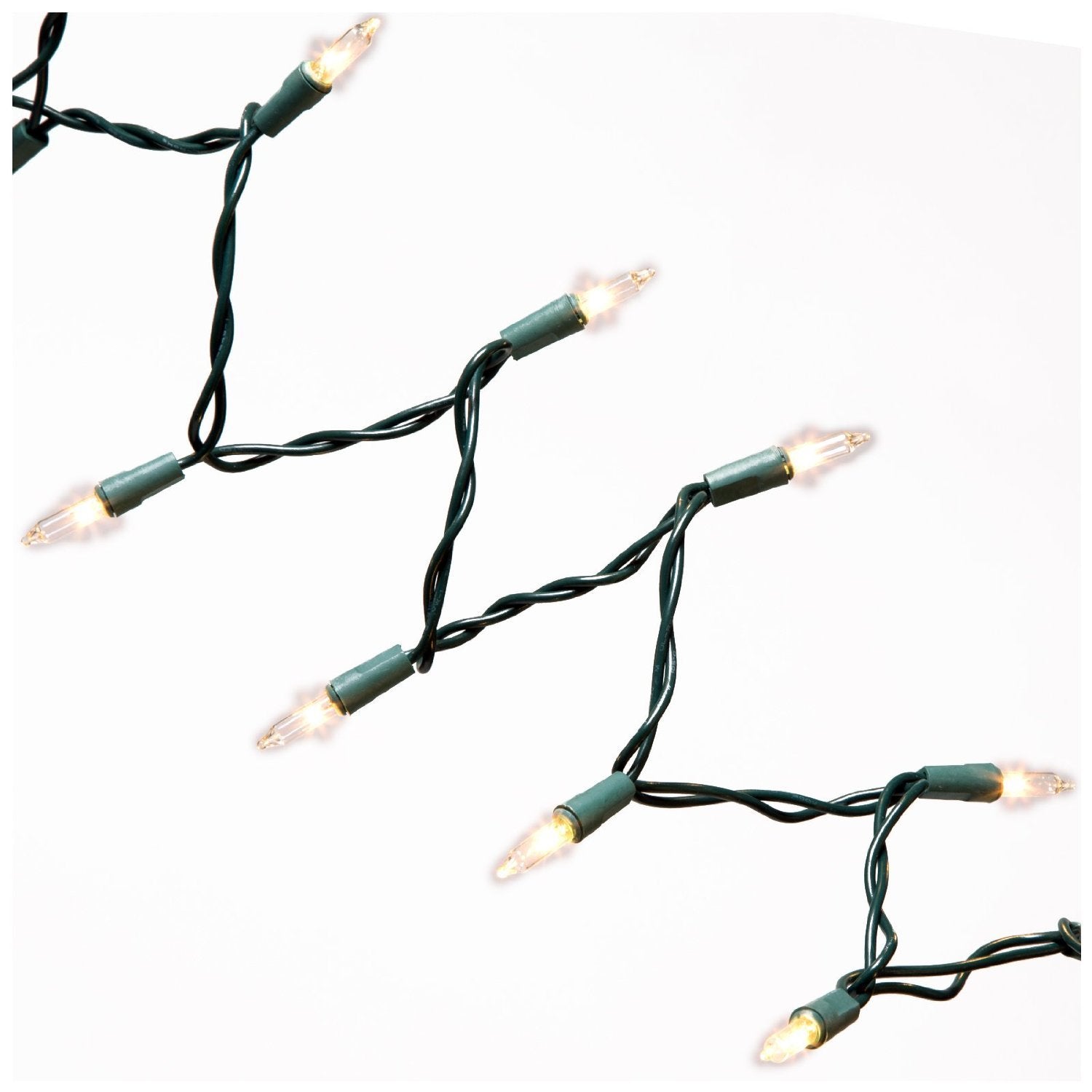 Noma/Inliten 100-Count Clear Christmas Light Set, Green Wire, Warm White, Model 40004-88