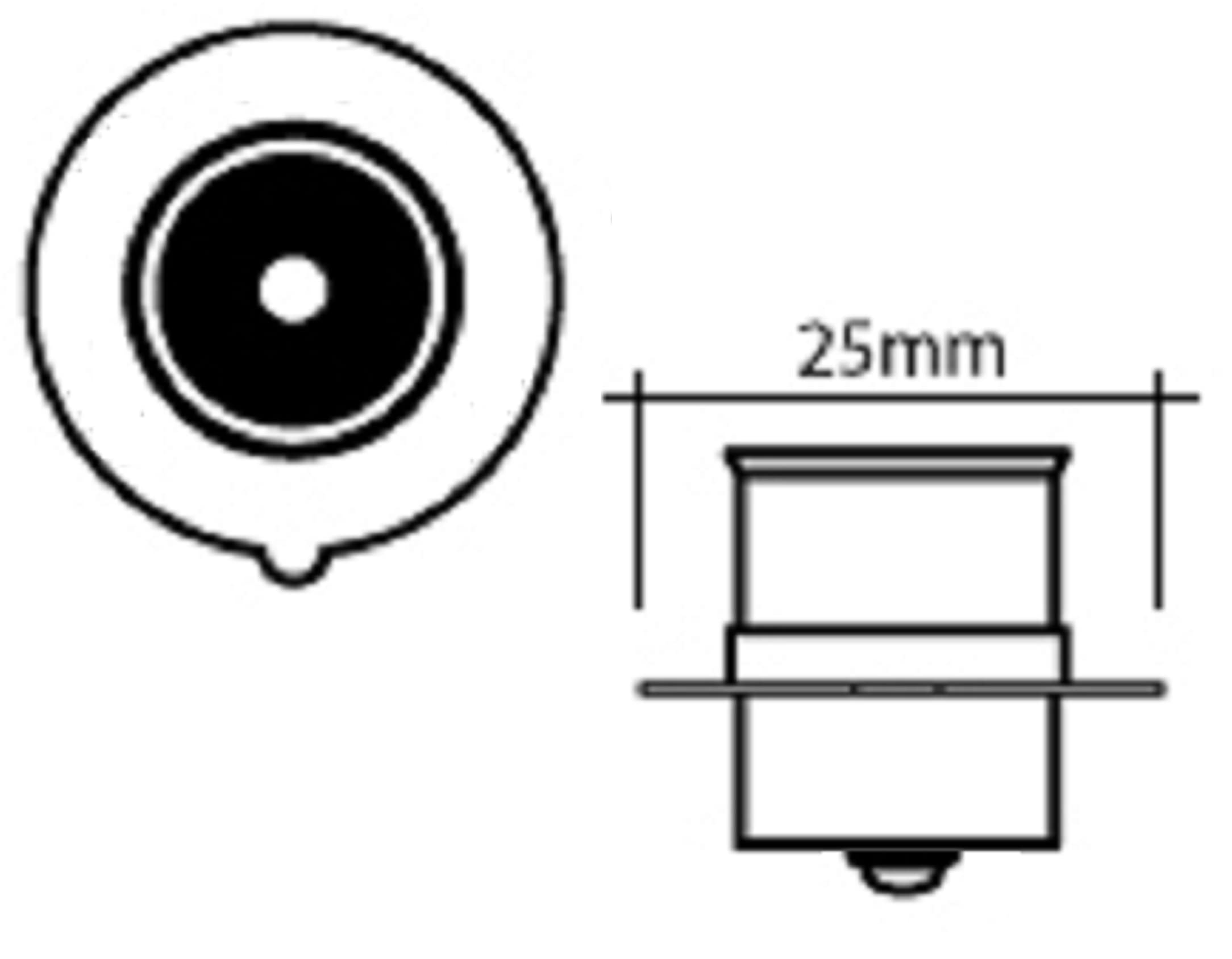 Flosser Headlight Bulbs 25W 1151 Replacement for Scooter/ATV/UTV - Pack of 2, Made in Germany