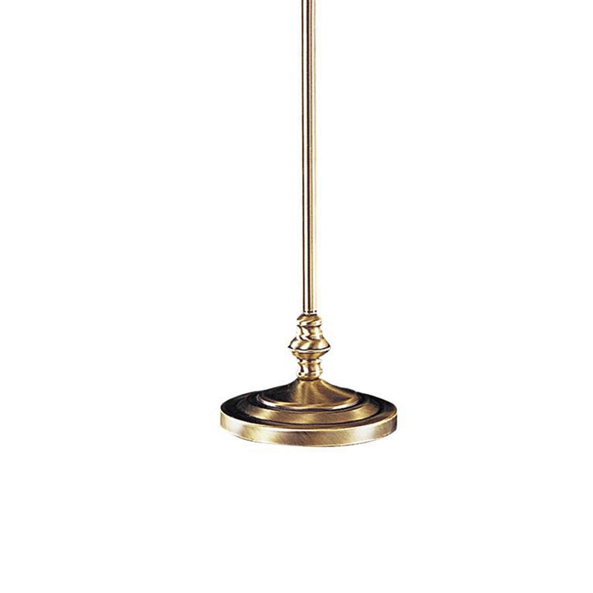 Benzara Metal Floor Lamp with Swing Arm, 150 Watt, Fabric Conical Shade, Gold, Model BM220859