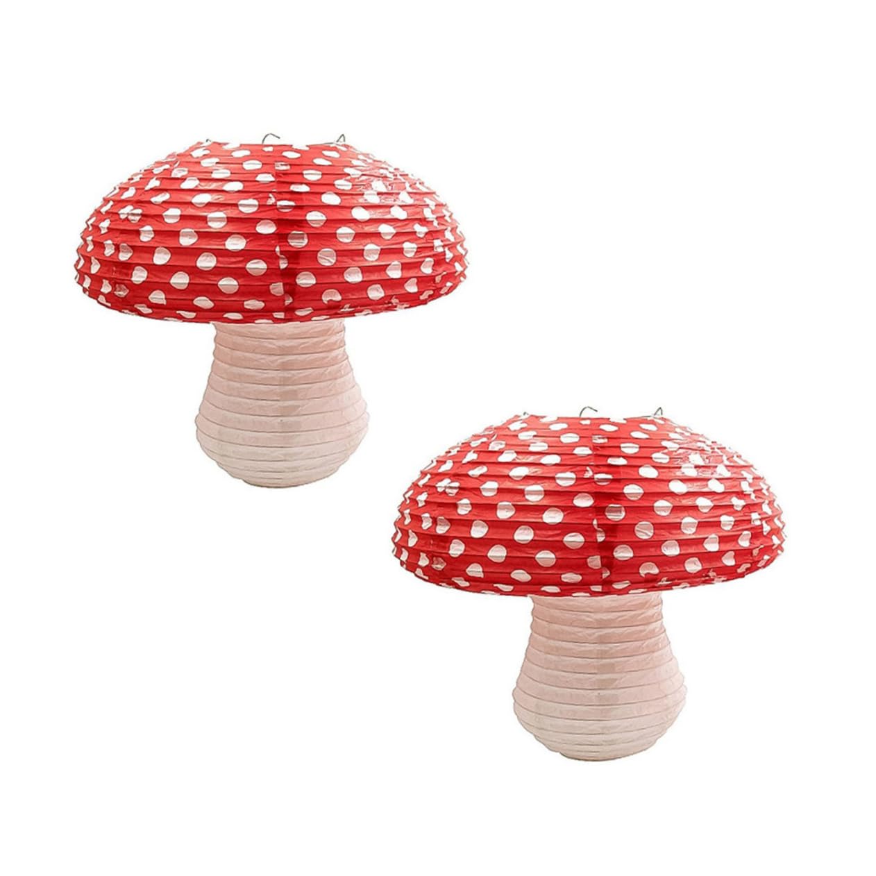 Homoyoyo Fairy-Themed Party Decorations 2 Pack Mushroom Shape Paper Lanterns for Hanging Decor