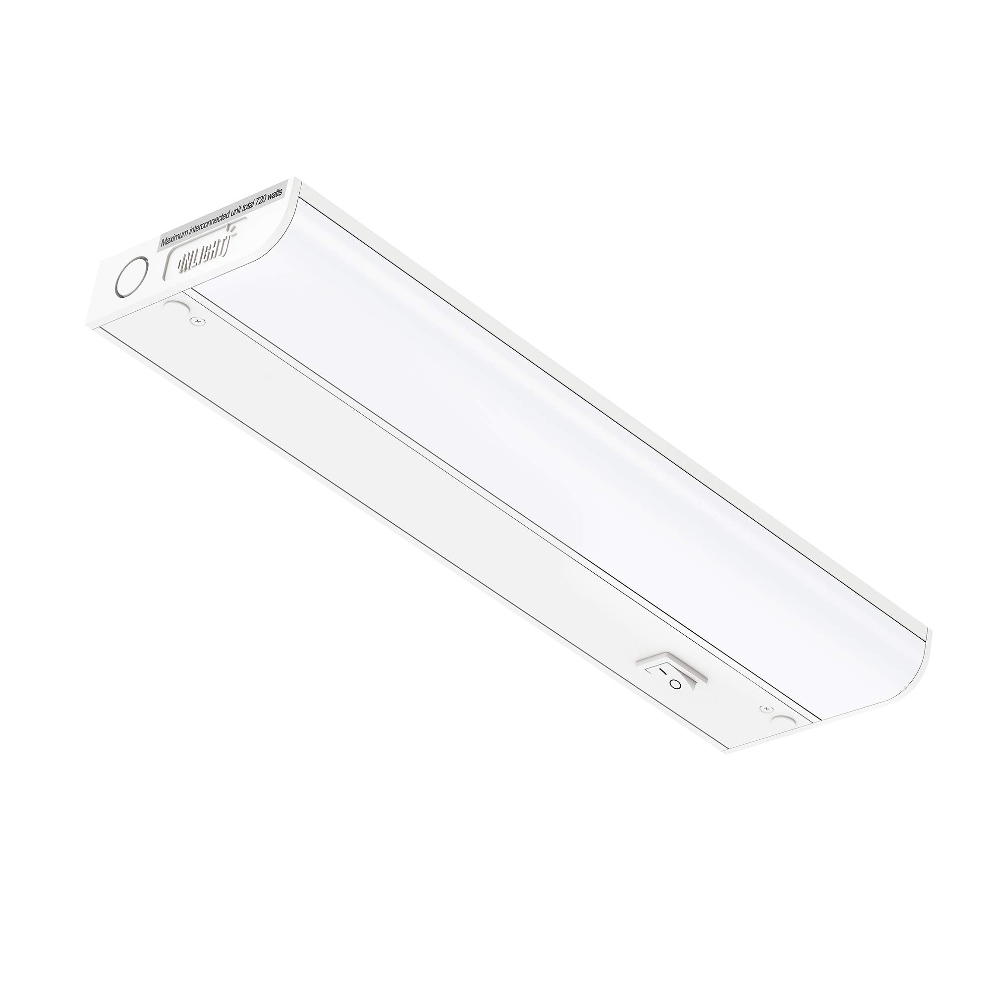 GETINLIGHT 12-inch Hardwired Only LED Under Cabinet Lighting, Daylight White(5000k), Dimmable, Matte White Finished, ETL Listed,