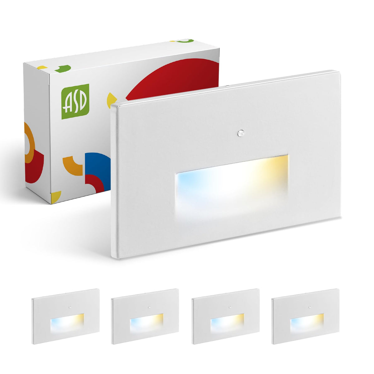 Azd Led Pv ASD LED Recessed Step Light Fixture 3W 120LM 3000K-5000K Photocell Wat ...