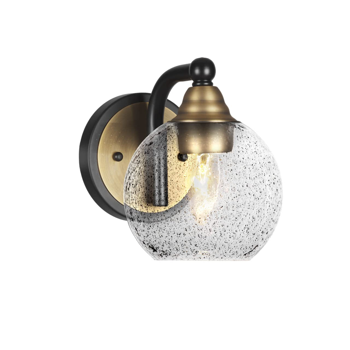 Toltec Lighting Paramount 1 Light Wall Sconce In Matte Black & Brass (3421-Mbbr-4102)