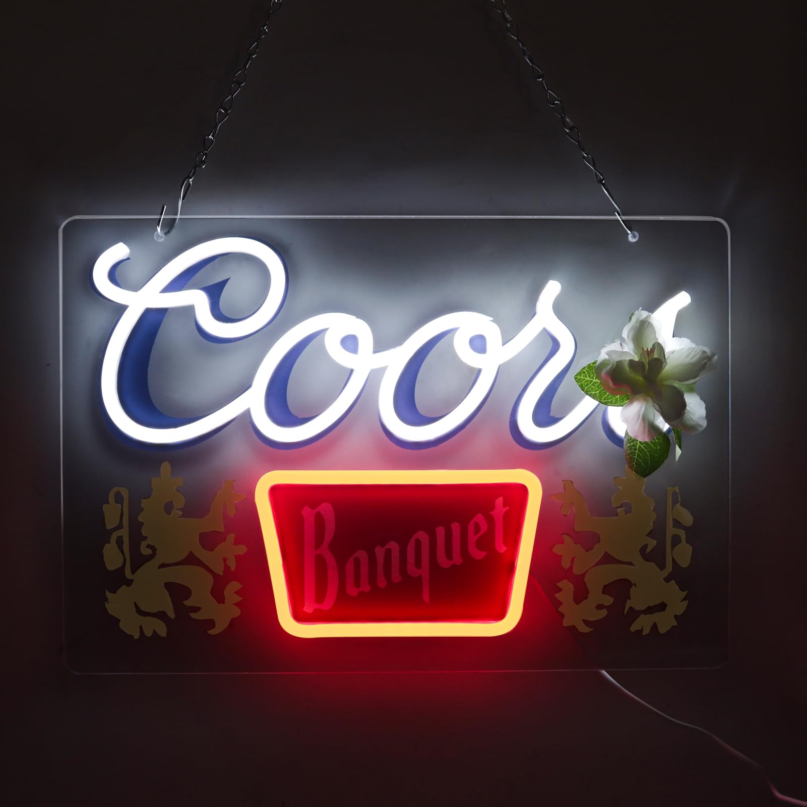 JFLLamp Neon Sign - malt-inspired Wall Decor Light for Bedroom, Dorm, Man Cave - Acrylic, Colorful, Christmas Gift